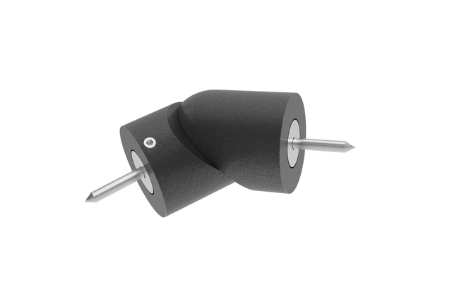 Articulation en aluminium noir pour main courante Obapi