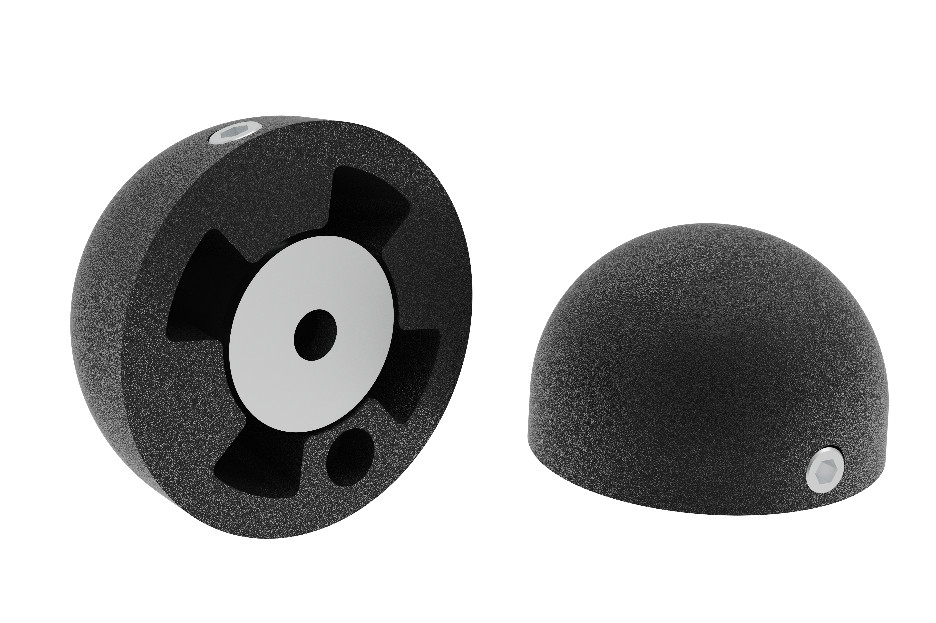 2 embouts alu noir pour main courante, OBAPI - 4