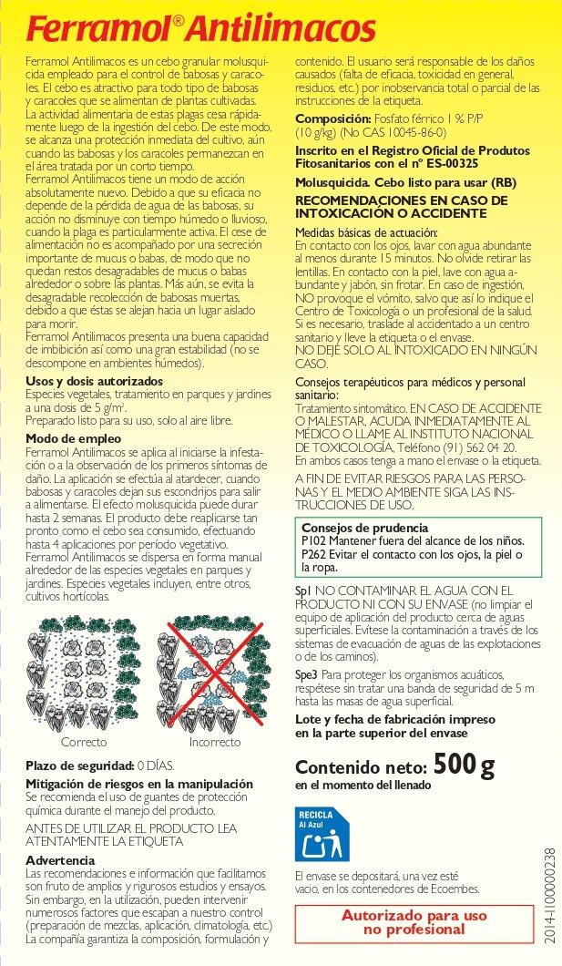 Antilimacos Ferramol Eco NEUDORFF 500 gr - 6