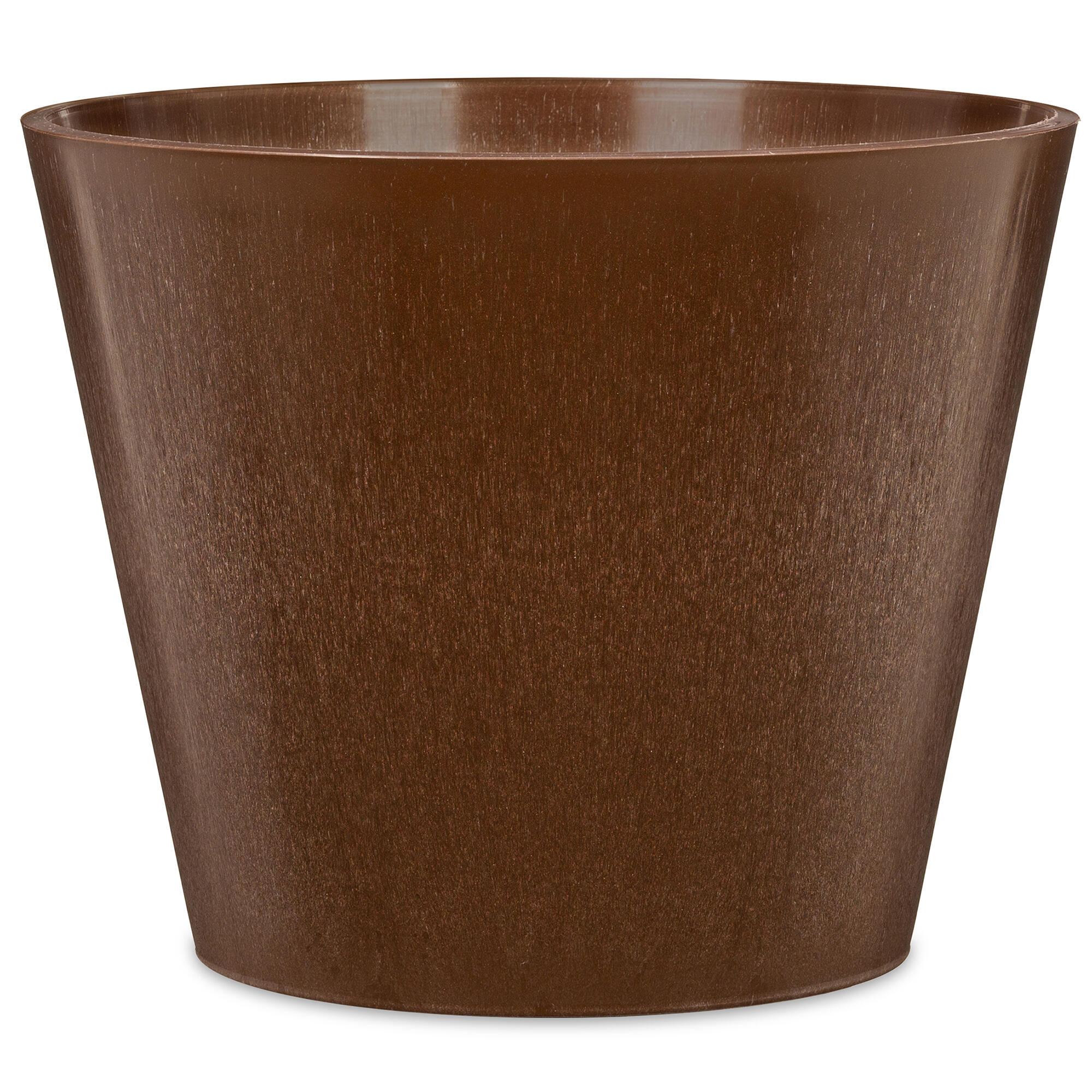 Maceta con reserva de agua purista+ marrón ø 30 cm