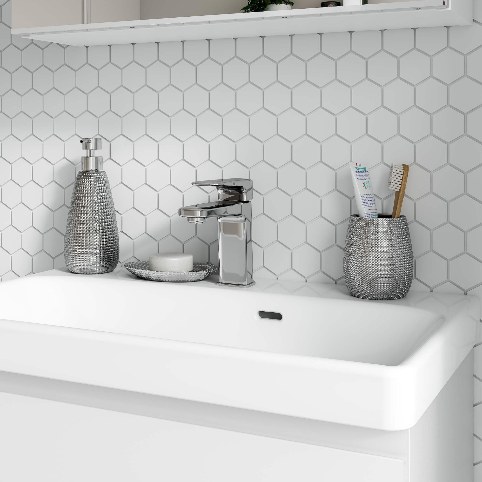 Distributeur de savon céramique argent Queen SENSEA - 3