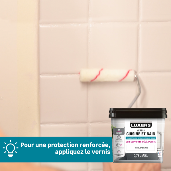 Peinture carrelage, meuble, crédence laguna 2 mat LUXENS Cuisine et bain 0.75L