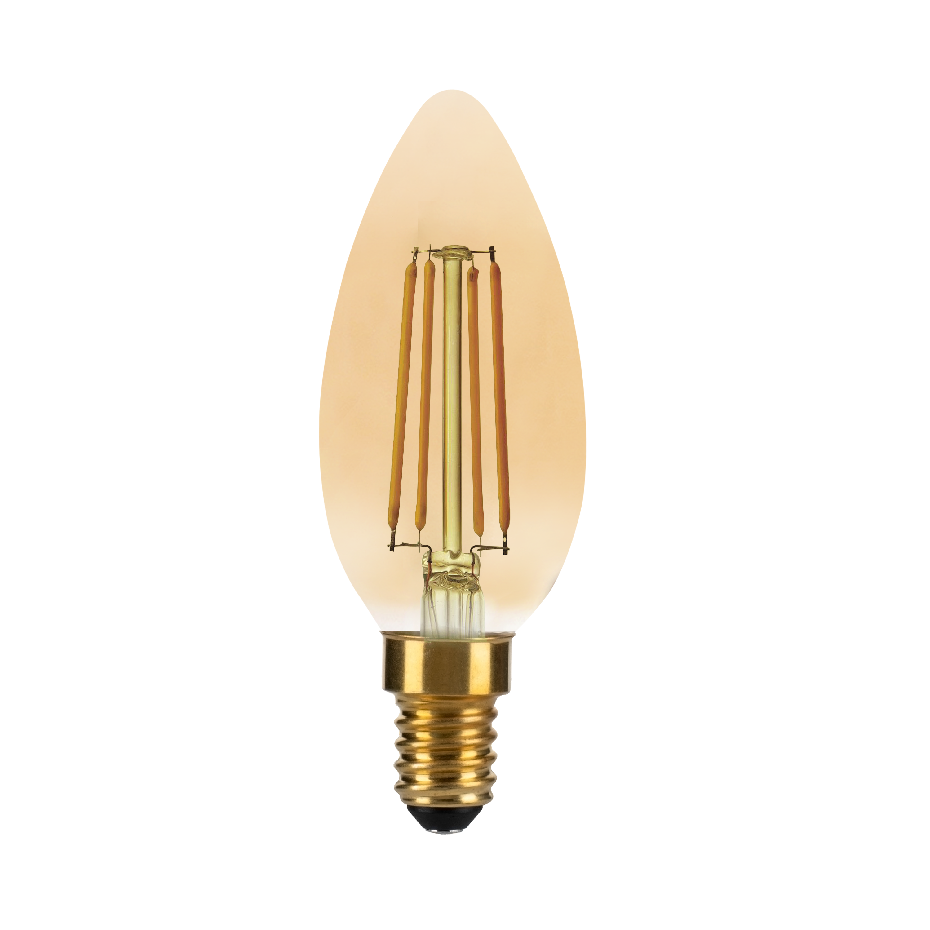 Bombilla decorativa LED filamento E14 forma vela 806 lúmenes 5.9W color de la luz blanco cálido 2700K CRI 89-80 luz natural y fiel  clase energética D - 2