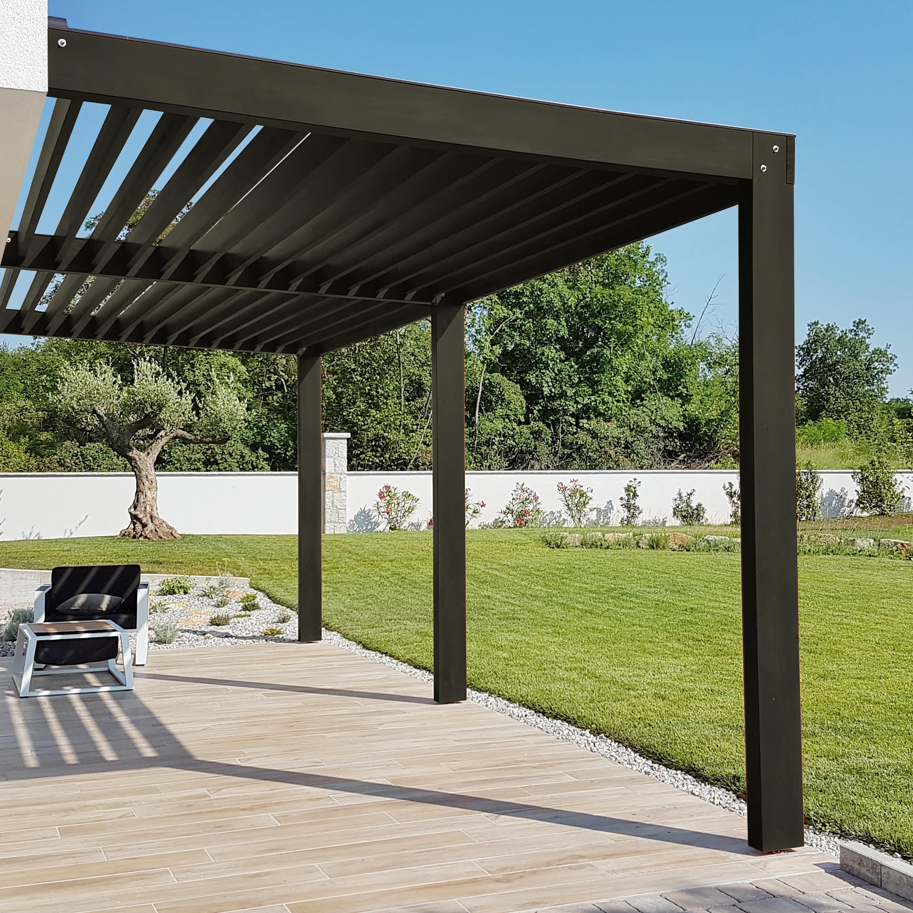 Protector madera exterior color wengue para caseta de jardín, valla, persiana LUXENS satinado 750 ml base agua - 4