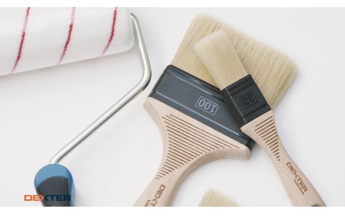 Rodillo para pintar superficies lisas y aplicar capas base DEXTER PRO de 220 mm de anchura, 55 mm de diámetro, pelo medio (5 mm a 12 mm). Fibra de poliamida. Varilla de aluminio. - 6