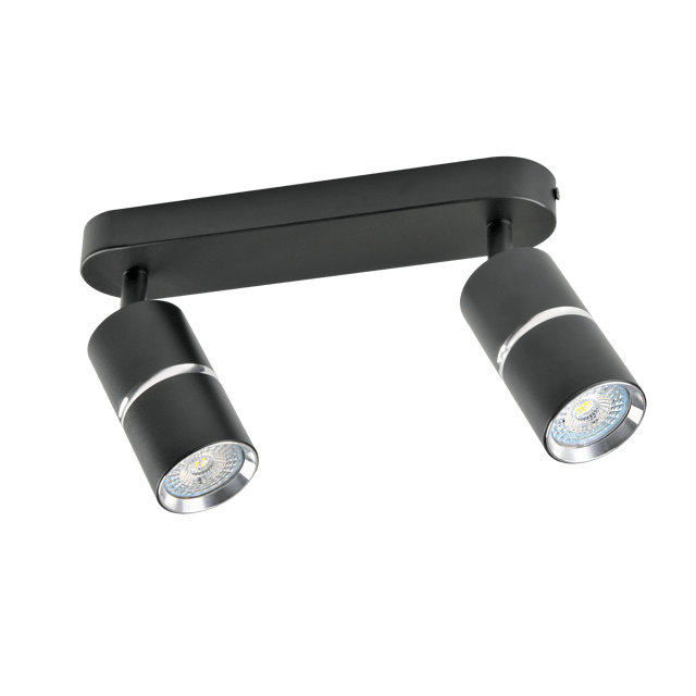 Listwa reflektorowa Bamboo czarna 2 x GU10 Goldlux