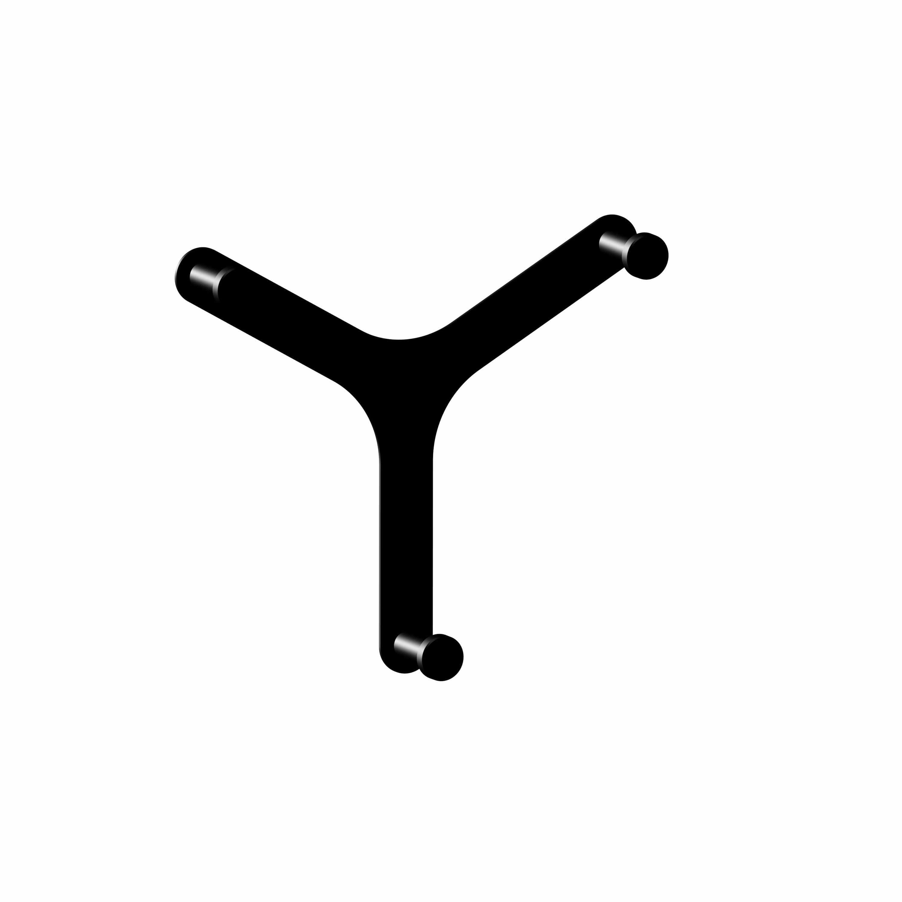 Perchero de pared acero negro con 3 ganchos, GAMET - 4