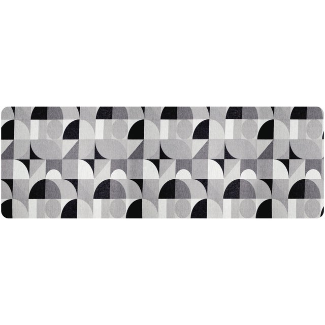 Tappeto Songe in cotone grigio/nero L 180 x L 50 cm