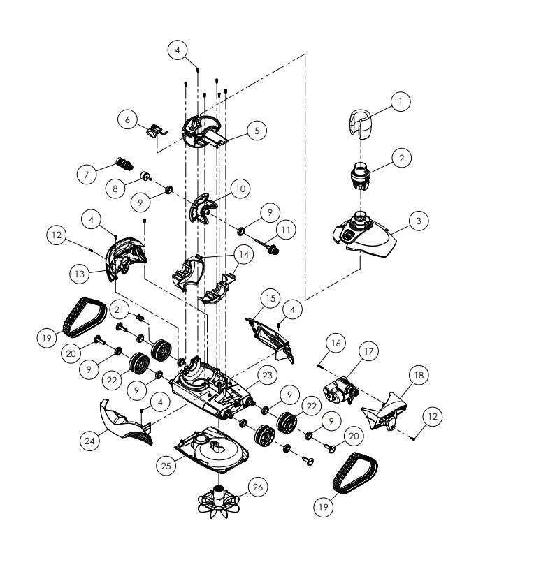 Robot de piscine hydraulique à aspiration ZODIAC MX6 - 11
