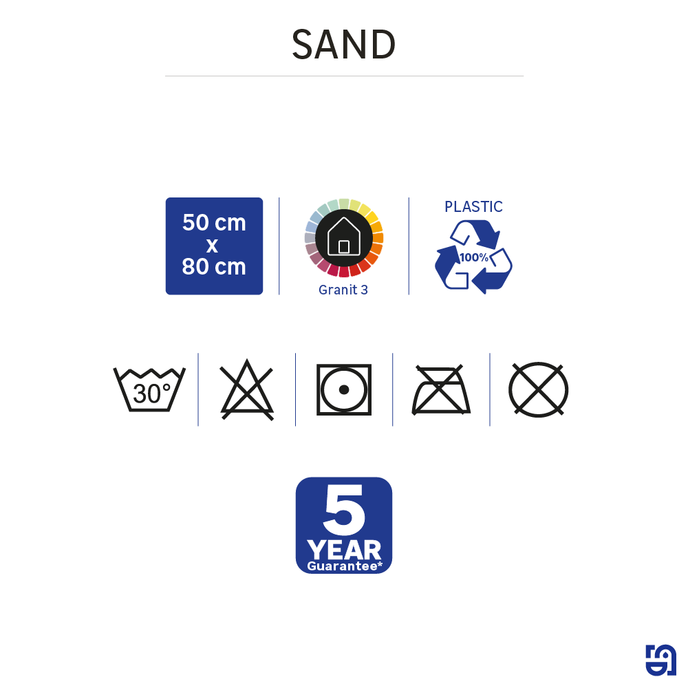 Tapete de casa de banho 50x80 cm cinzento Sensea Sand - 4