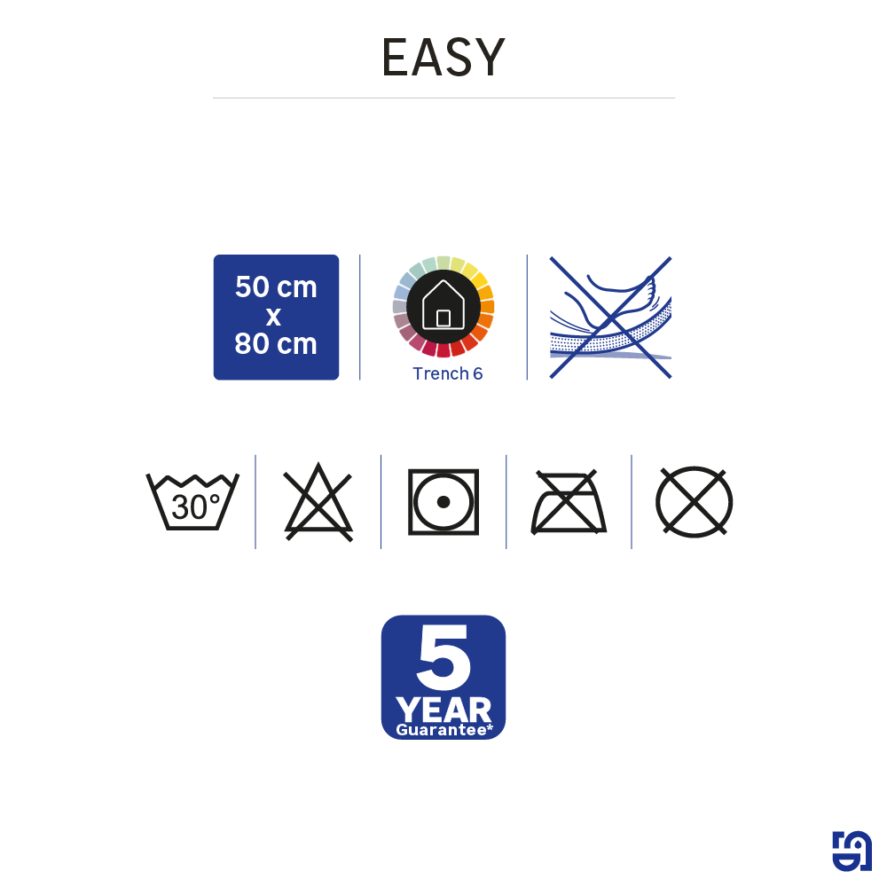 Tapete de casa de banho 50x80 cm bege Easy - 5