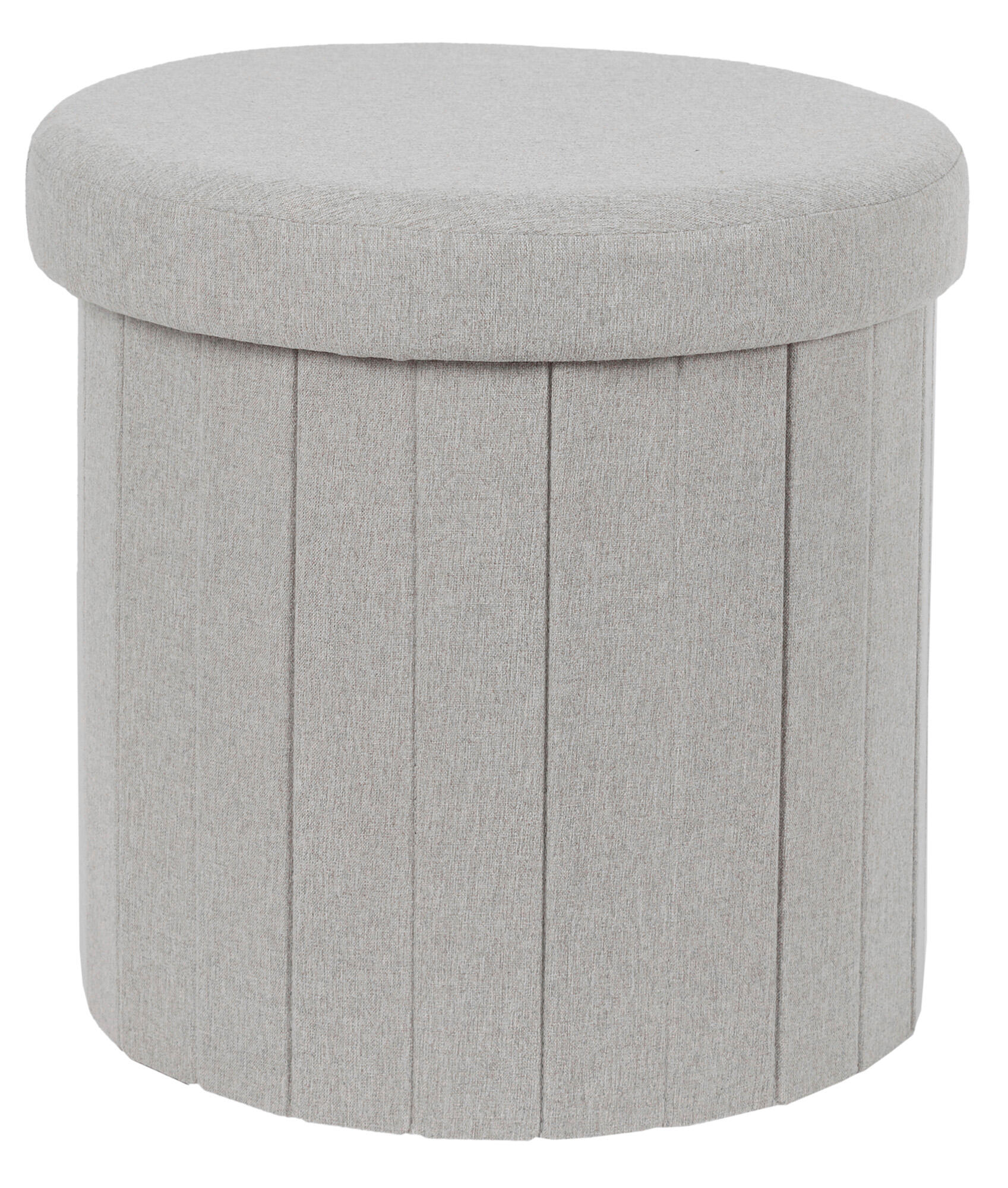 Puff decorativo plegable cmp gris redondo d38cm