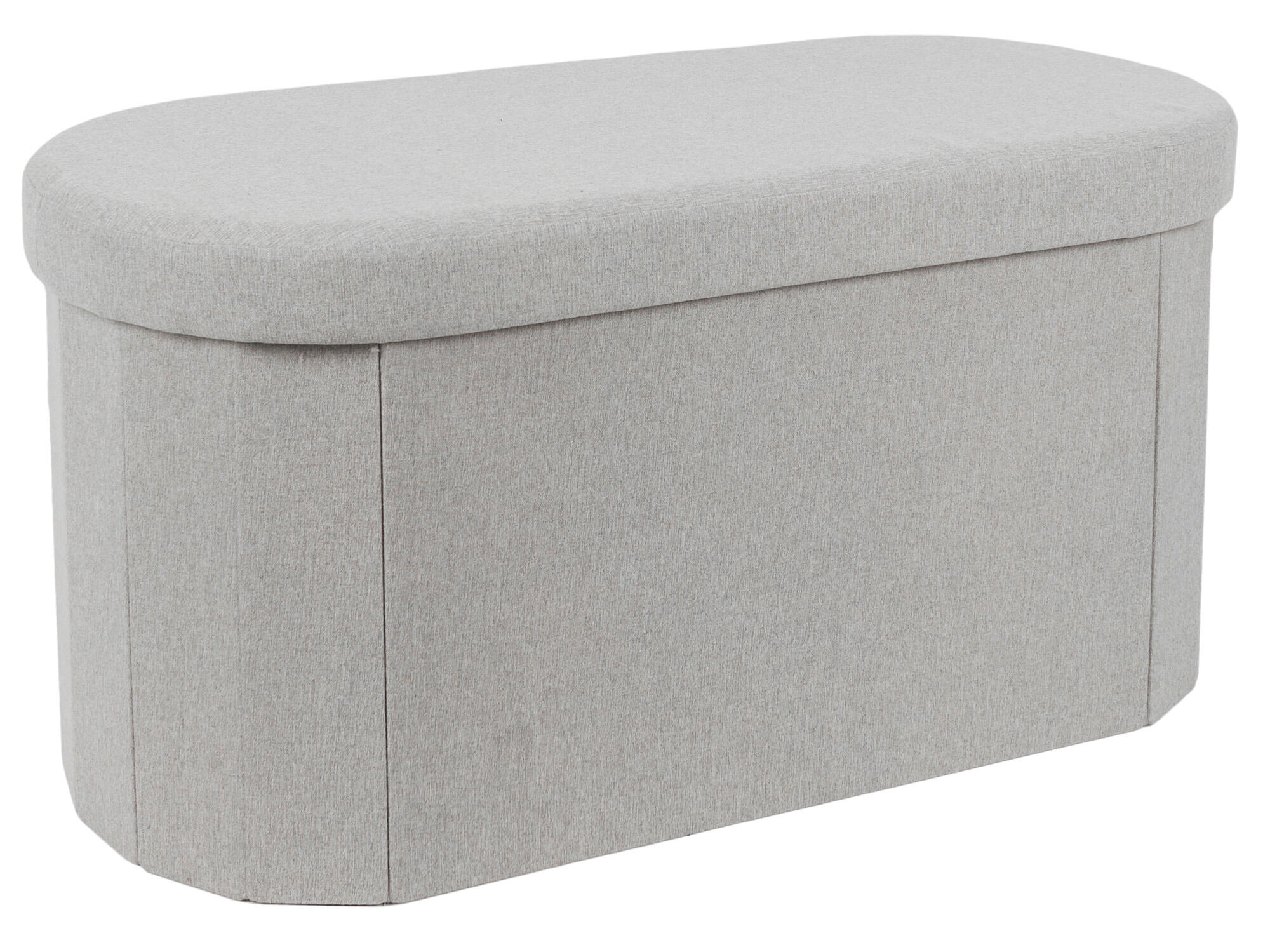 Puff decorativo plegable cmp gris ovalado