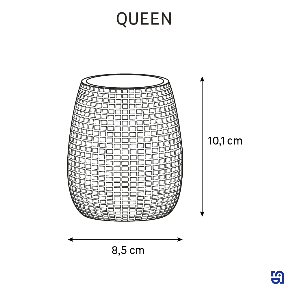 Kubek na szczoteczki do zębów srebrny Queen Sensea - 4