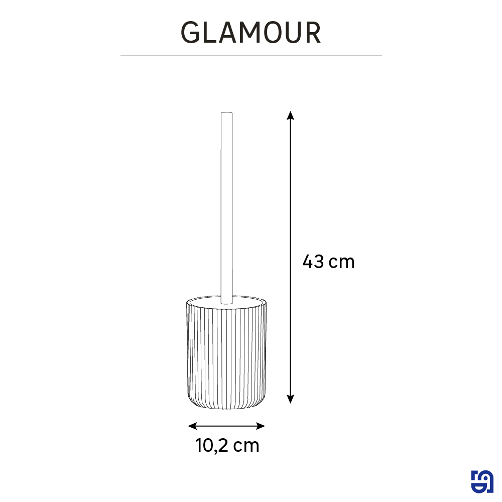 Pot avec brosse WC intégrée beige Lyme SENSEA - 4