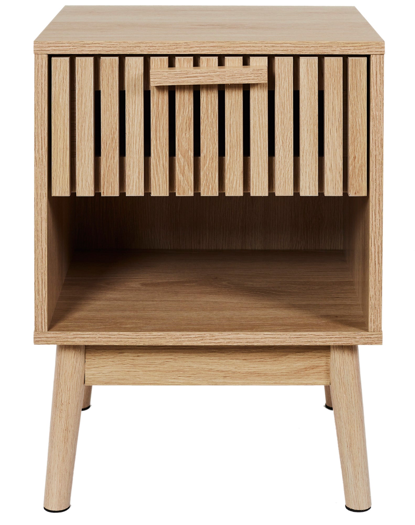 Mesita de noche Klaus roble con 1 cajón 40x55x35 cm (Ancho x Alto x Fondo) - 4