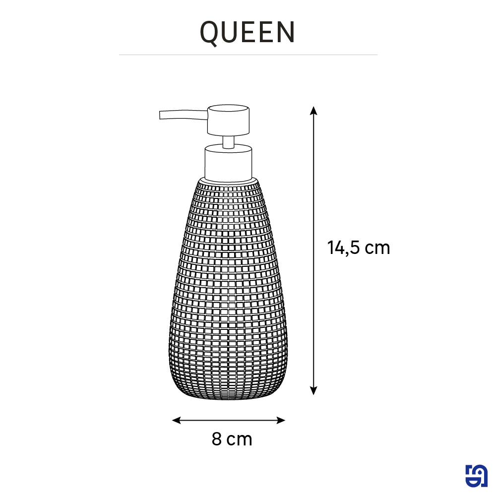 Distributeur de savon céramique argent Queen SENSEA - 4