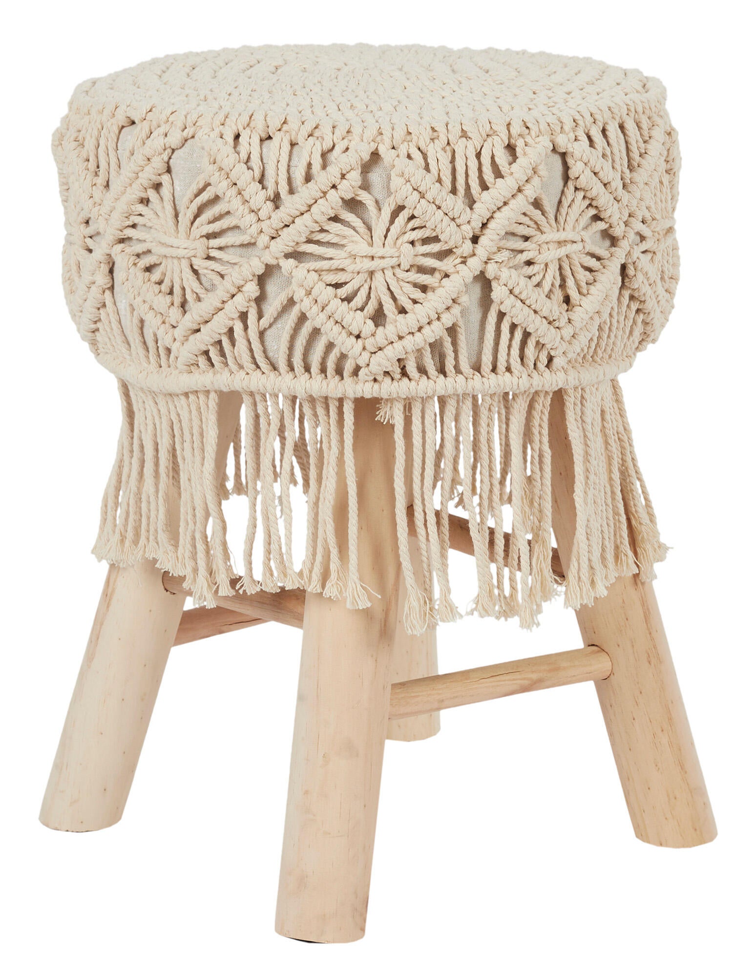 The Home Deco Factory  Taburete Boho De Madera , Leroy Merlin