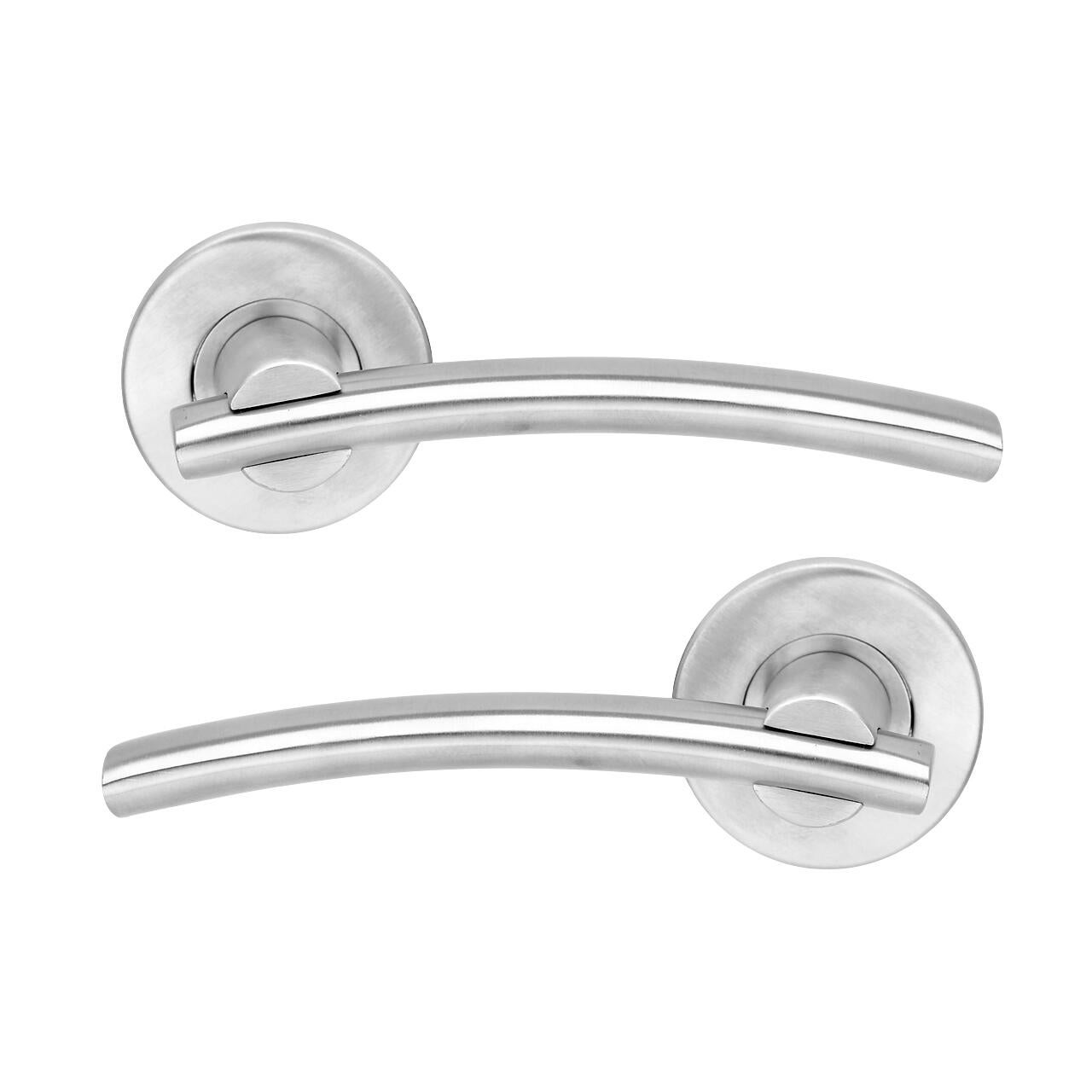 2 poignées sur rosace INSPIRE Marion sans trou inox brossé B1 - 2