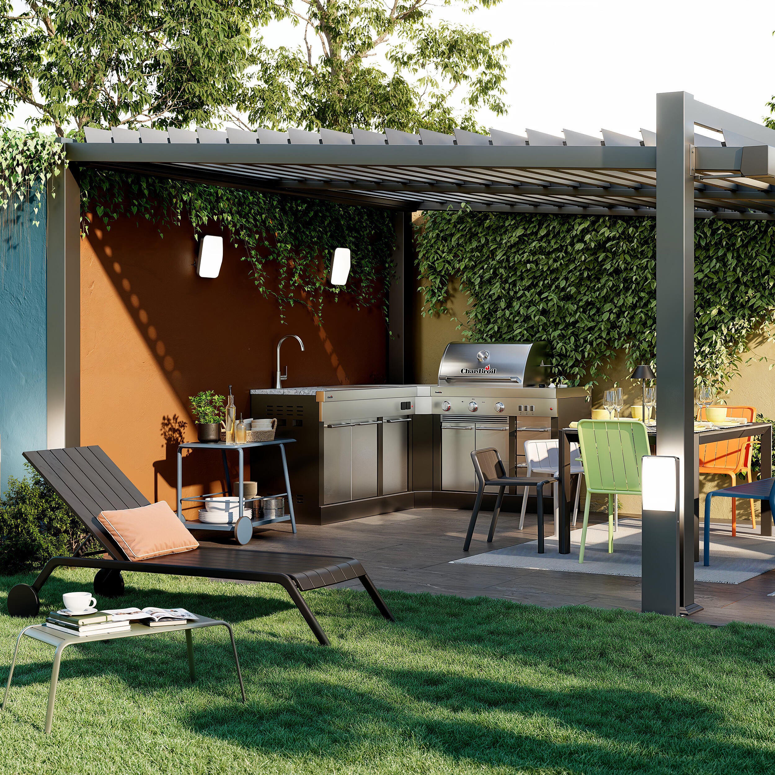 Cucina da esterno Ultimate  CHAR-BROIL 3 bruciatori  L 63.5 x H 123.5 cm - 2