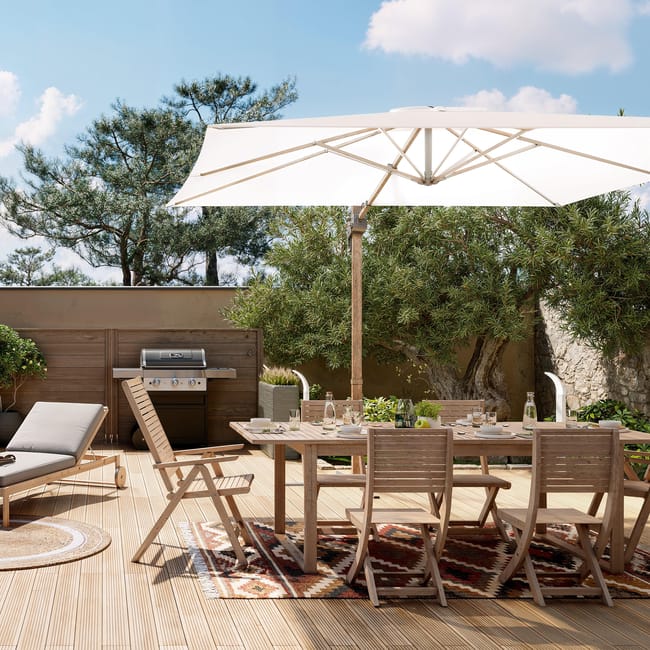 Sedia da giardino con braccioli pieghevole Solaris NATERIAL