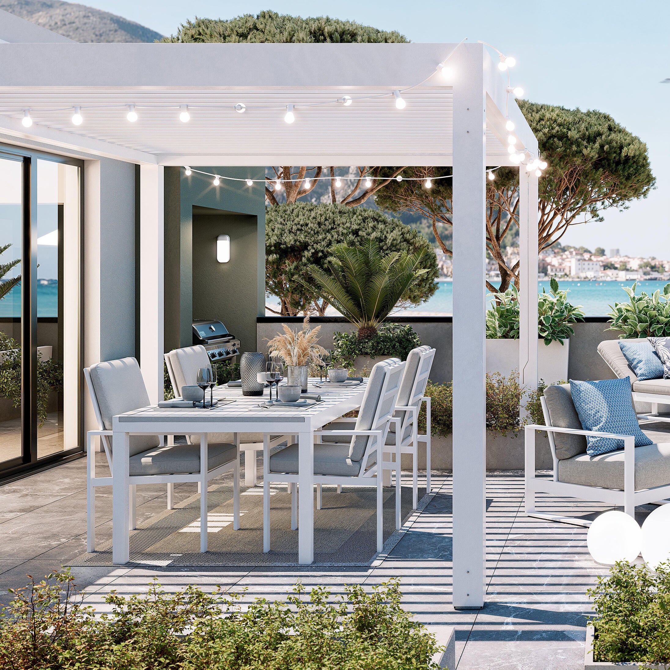 Painel decorativo MOSAICO 100X200CM BRANCO - 9