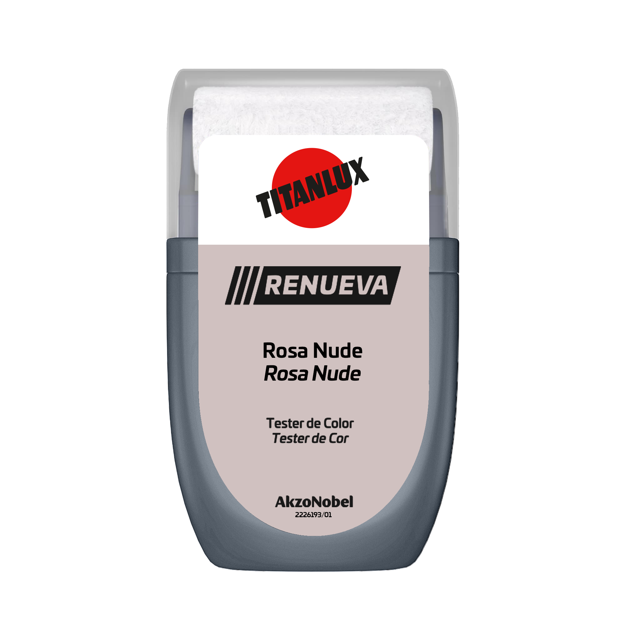 Tester de pintura Renueva TITANLUX color rosa nude mate 30ml para paredes y techos - 2