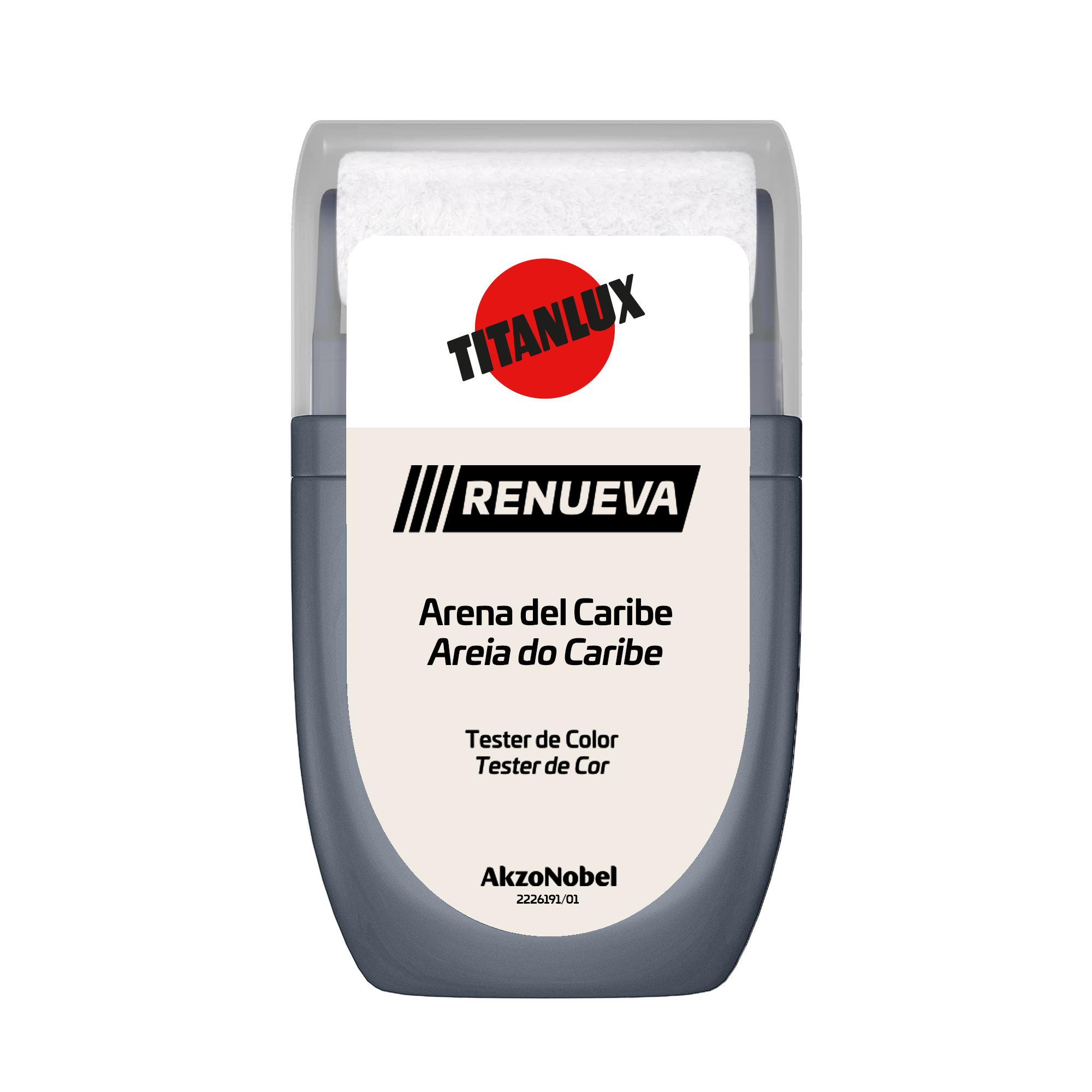 Tester de pintura Renueva TITANLUX color arena caribe mate 30ml para paredes y techos - 2