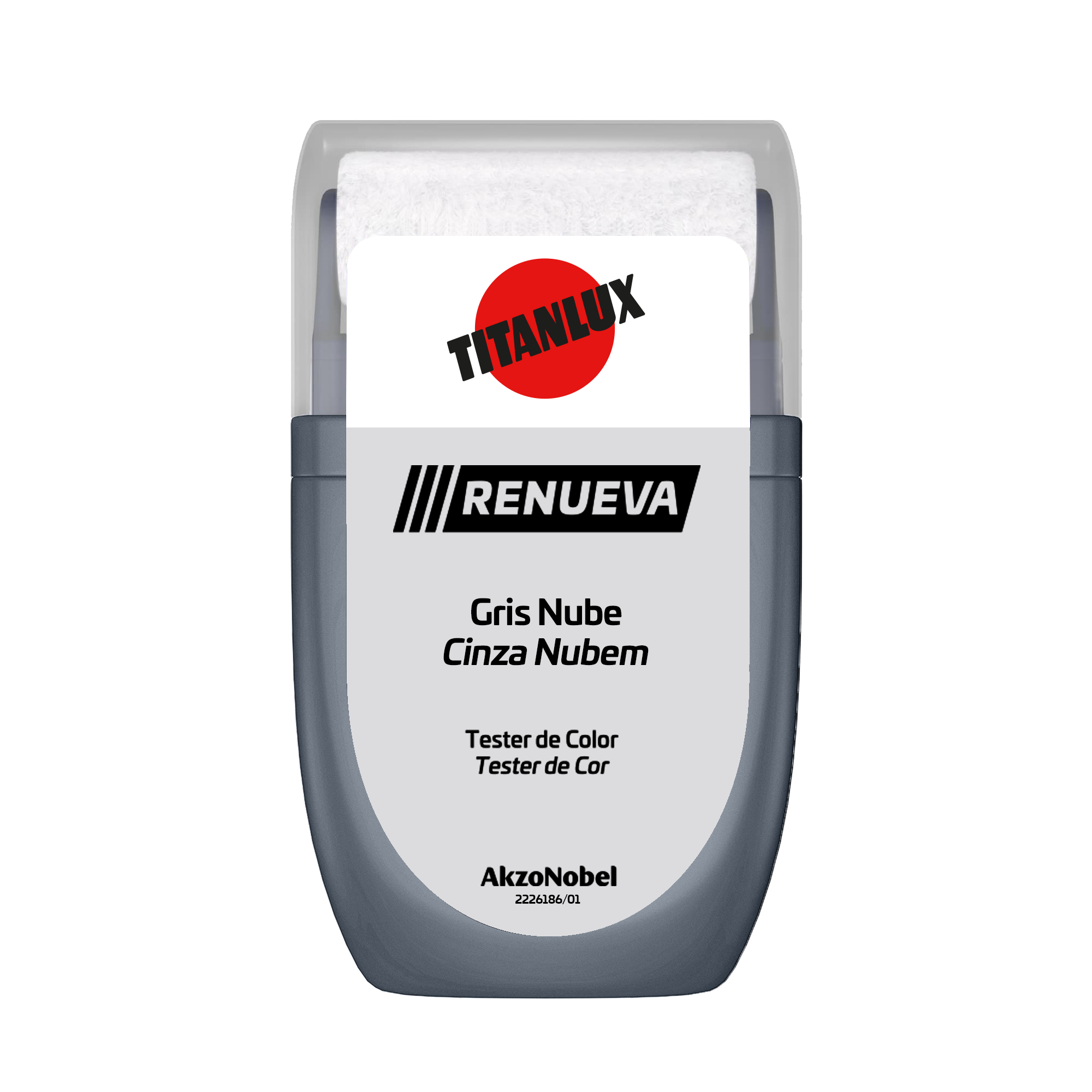 Tester de pintura Renueva TITANLUX color gris nube mate 30ml para paredes y techos - 2
