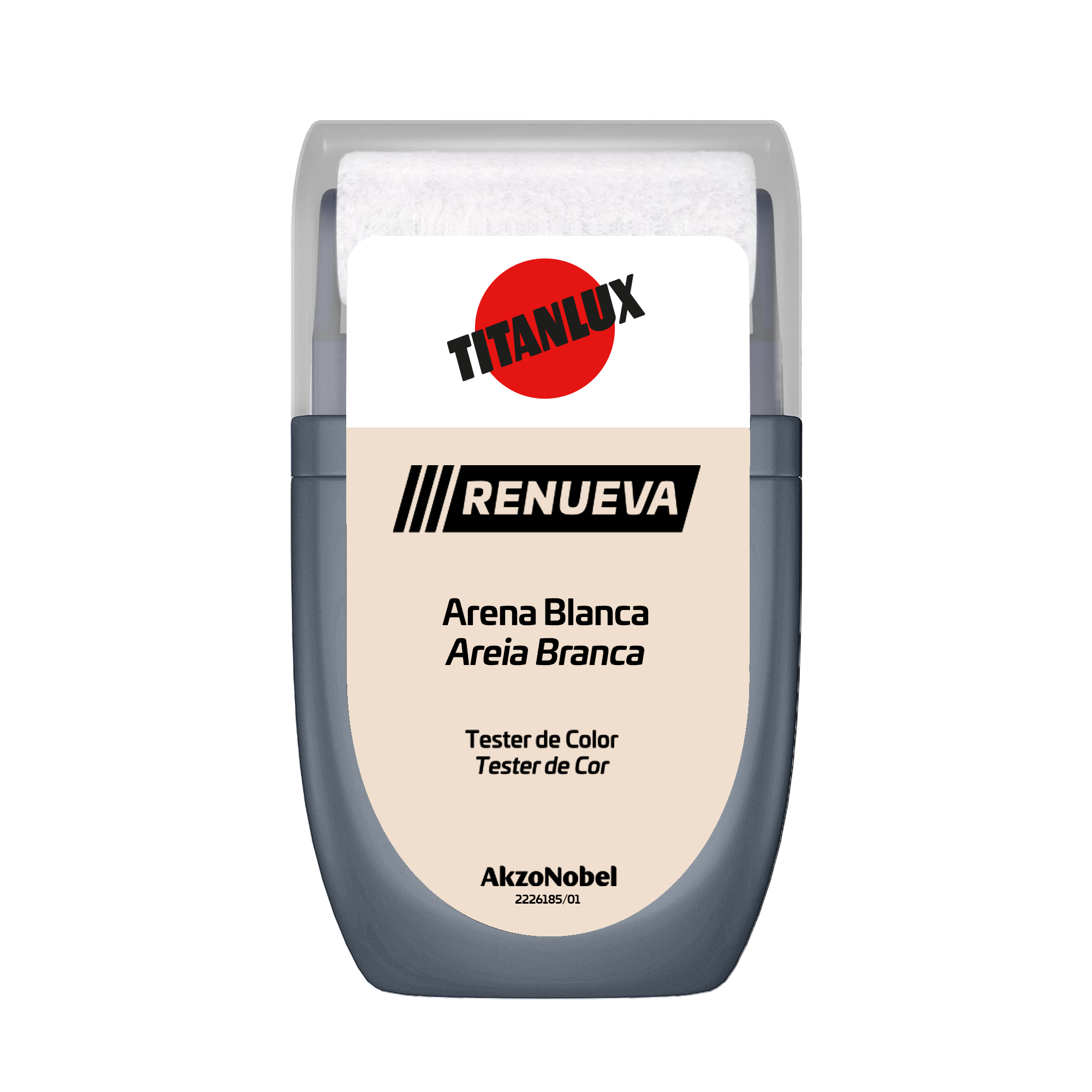 Tester de pintura Renueva TITANLUX color arena blanca mate 30ml para paredes y techos - 2