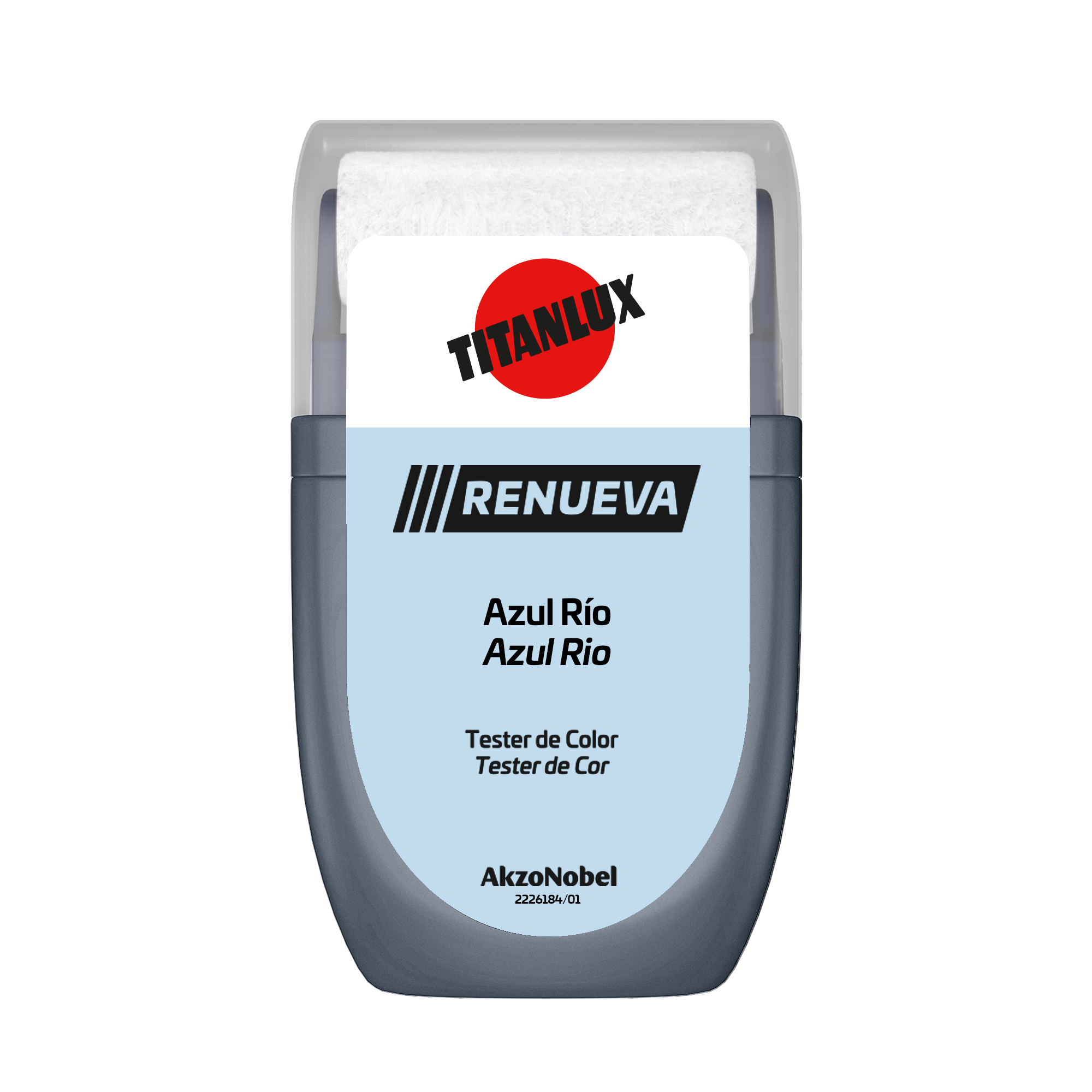 Tester de pintura Renueva TITANLUX color azul rio mate 30ml para paredes y techos - 2