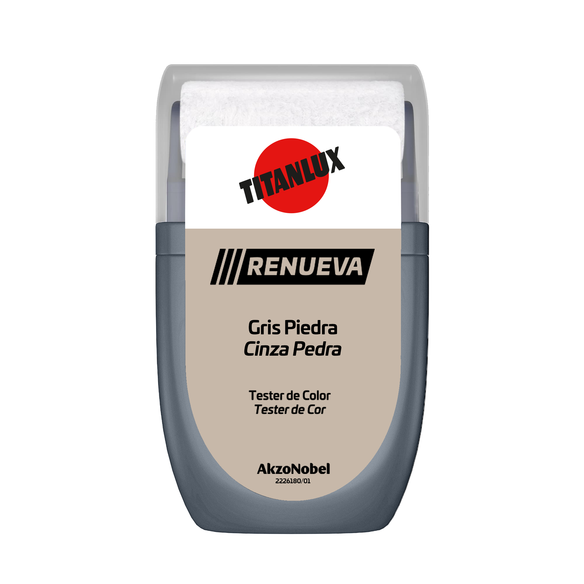 Tester de pintura Renueva TITANLUX color gris piedra mate 30ml para paredes y techos - 2