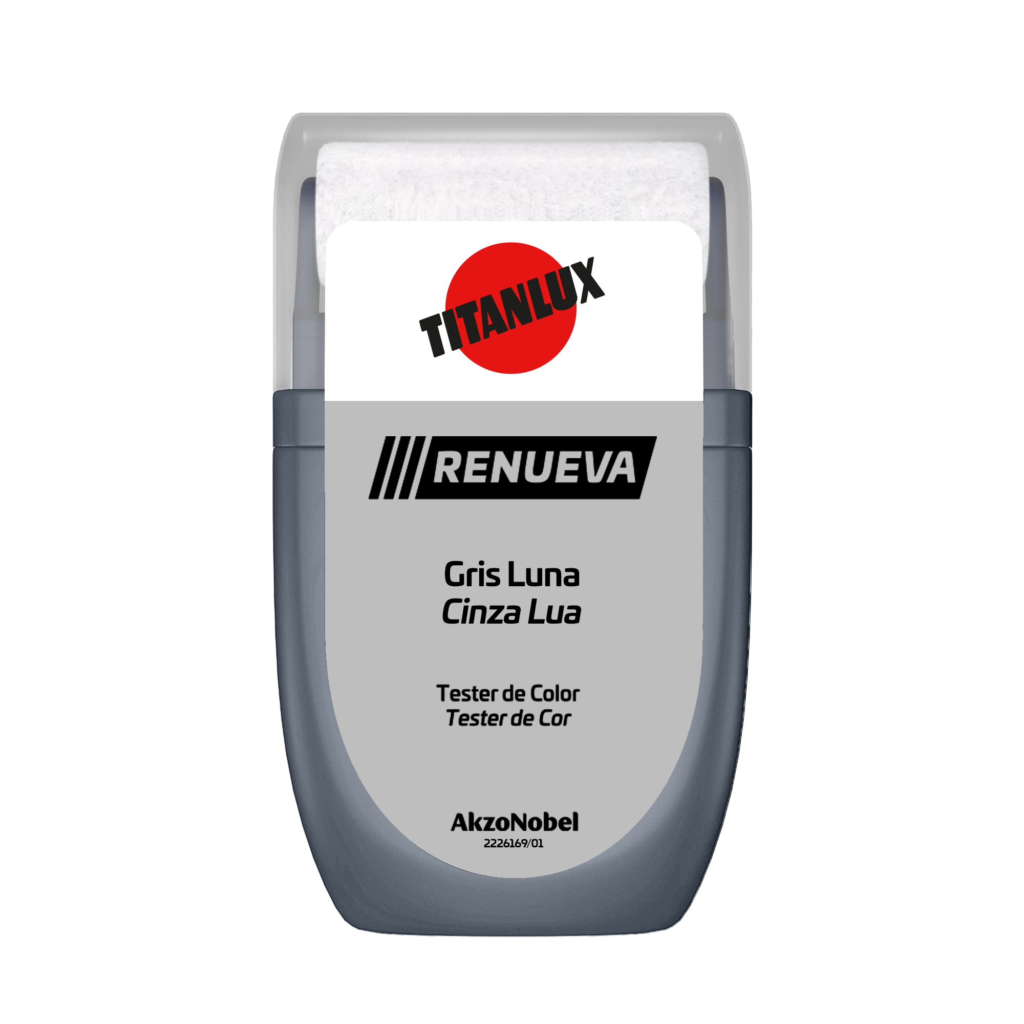 Tester de pintura Renueva TITANLUX color gris luna mate 30ml para paredes y techos - 2