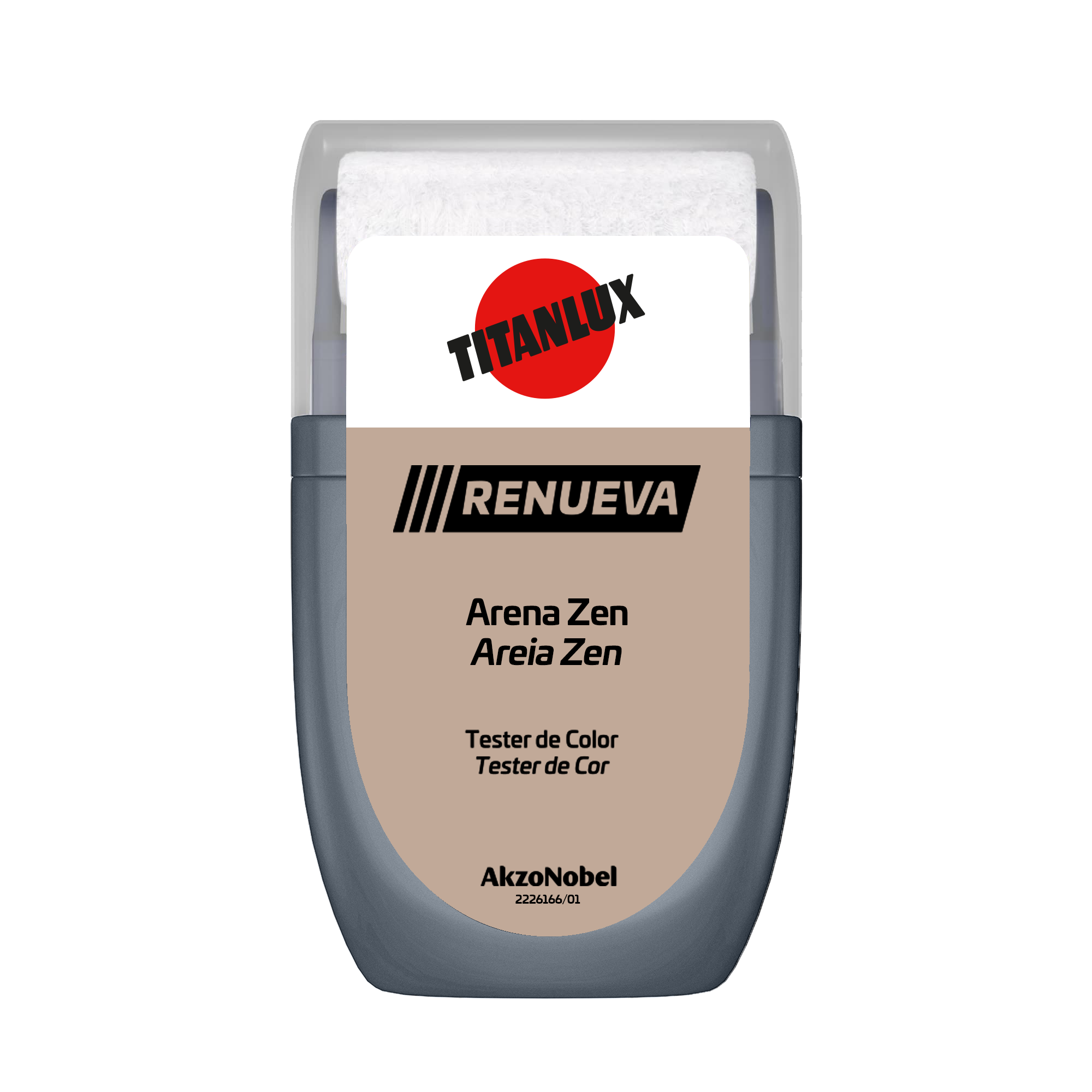 Tester de pintura Renueva TITANLUX color arena zen mate 30ml para paredes y techos - 2