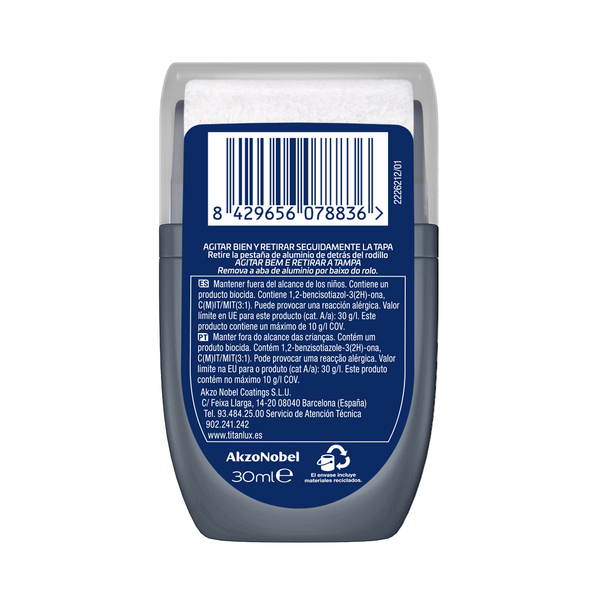 Tester de pintura Renueva TITANLUX color blanco lino mate 30ml para paredes y techos - 7