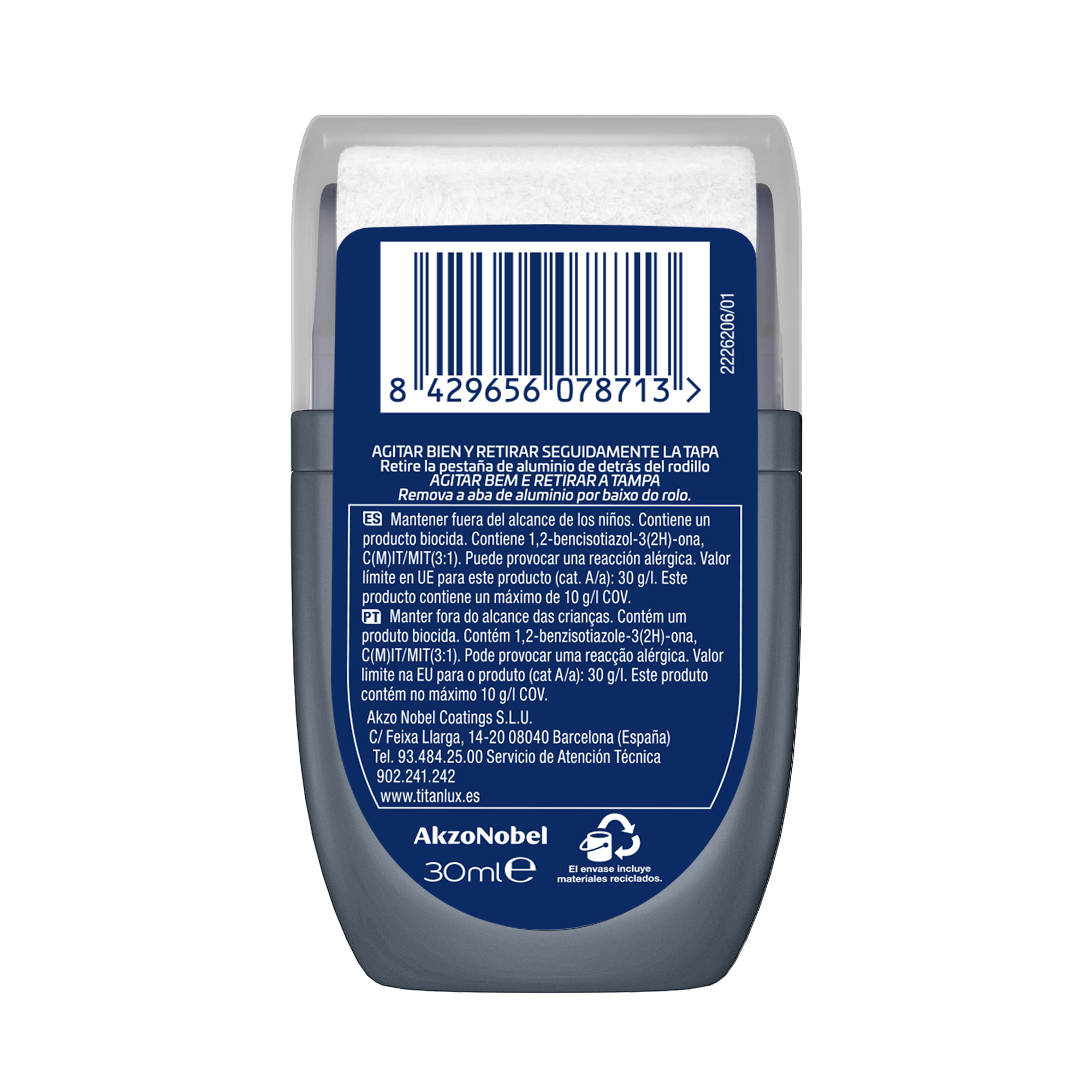 Tester de pintura Renueva TITANLUX color arena mate 30ml para paredes y techos - 8