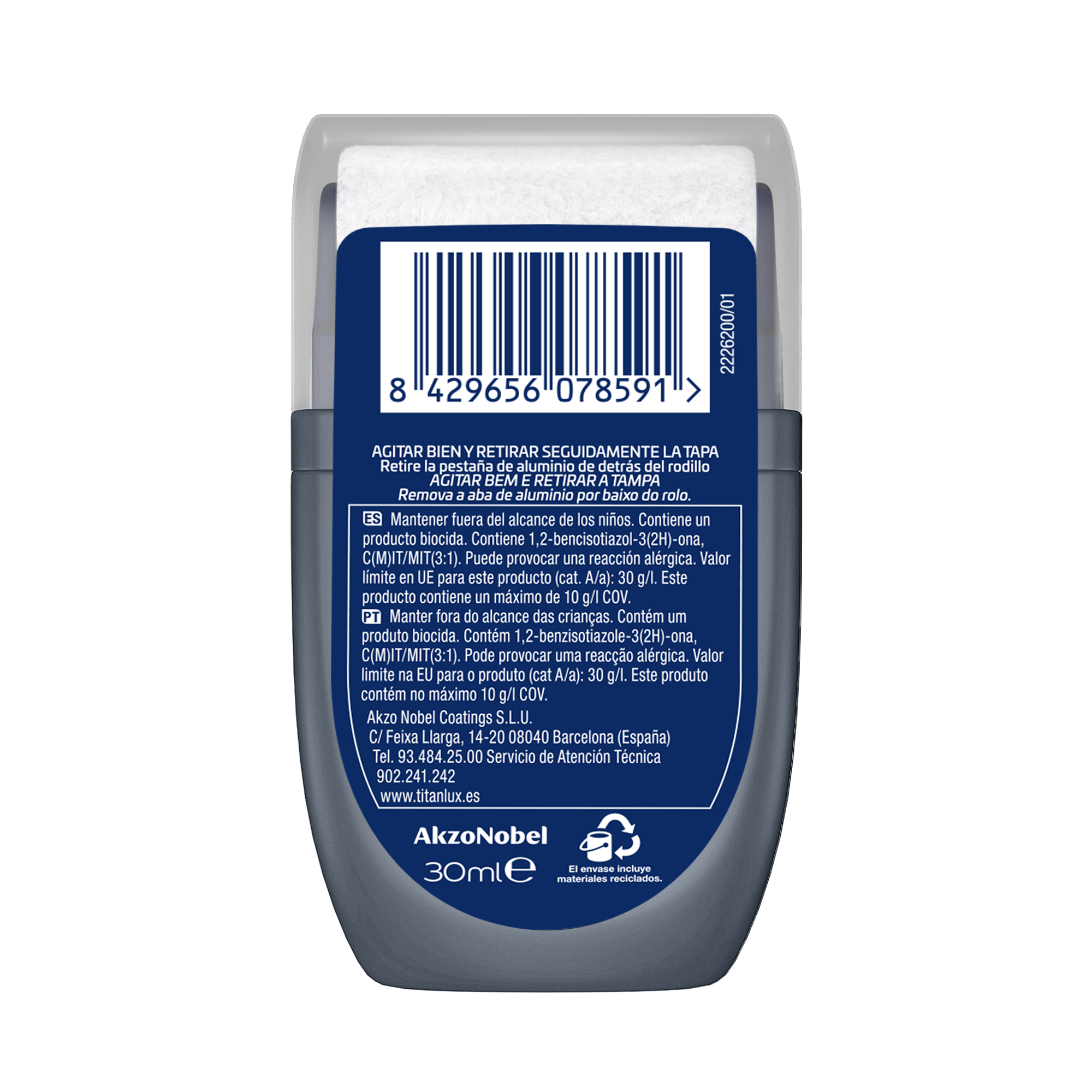Tester de pintura Renueva TITANLUX color arena zen mate 30ml para paredes y techos - 8