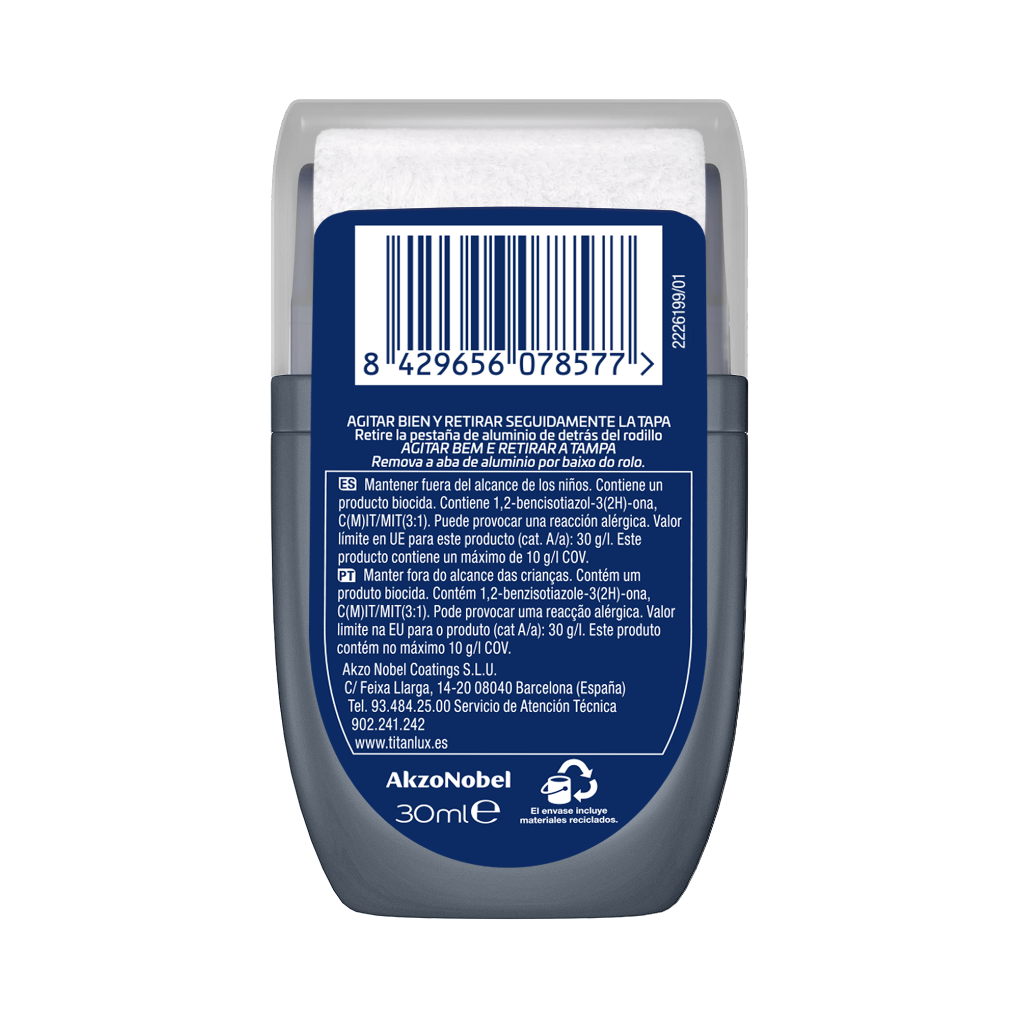 Tester de pintura Renueva TITANLUX color petalo mate 30ml para paredes y techos - 8