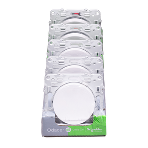 Lot de 5 interrupteurs à assembler Odace, SCHNEIDER ELECTRIC, blanc