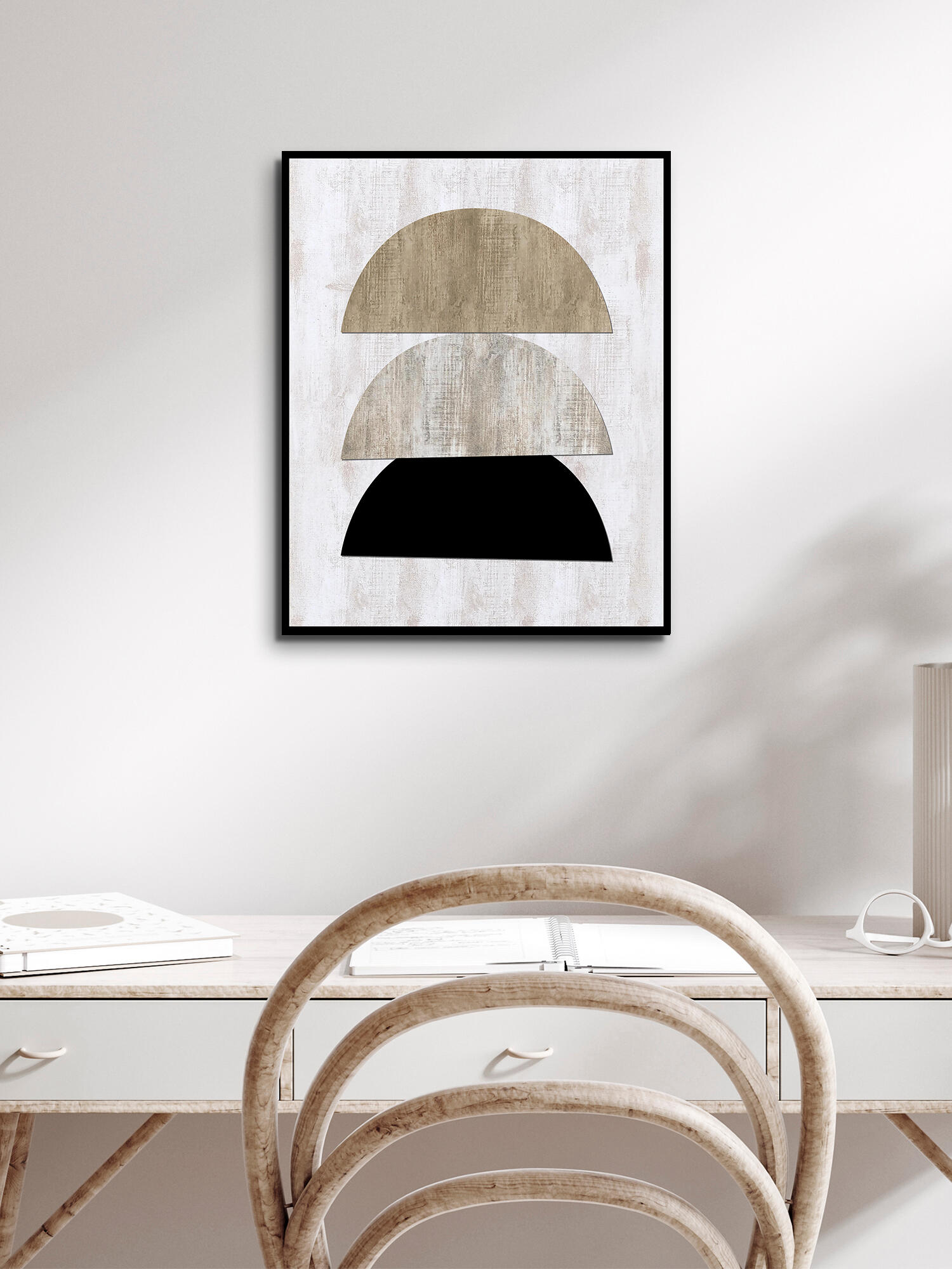 Lienzo deco line negro abstracto 2 40x50 cm