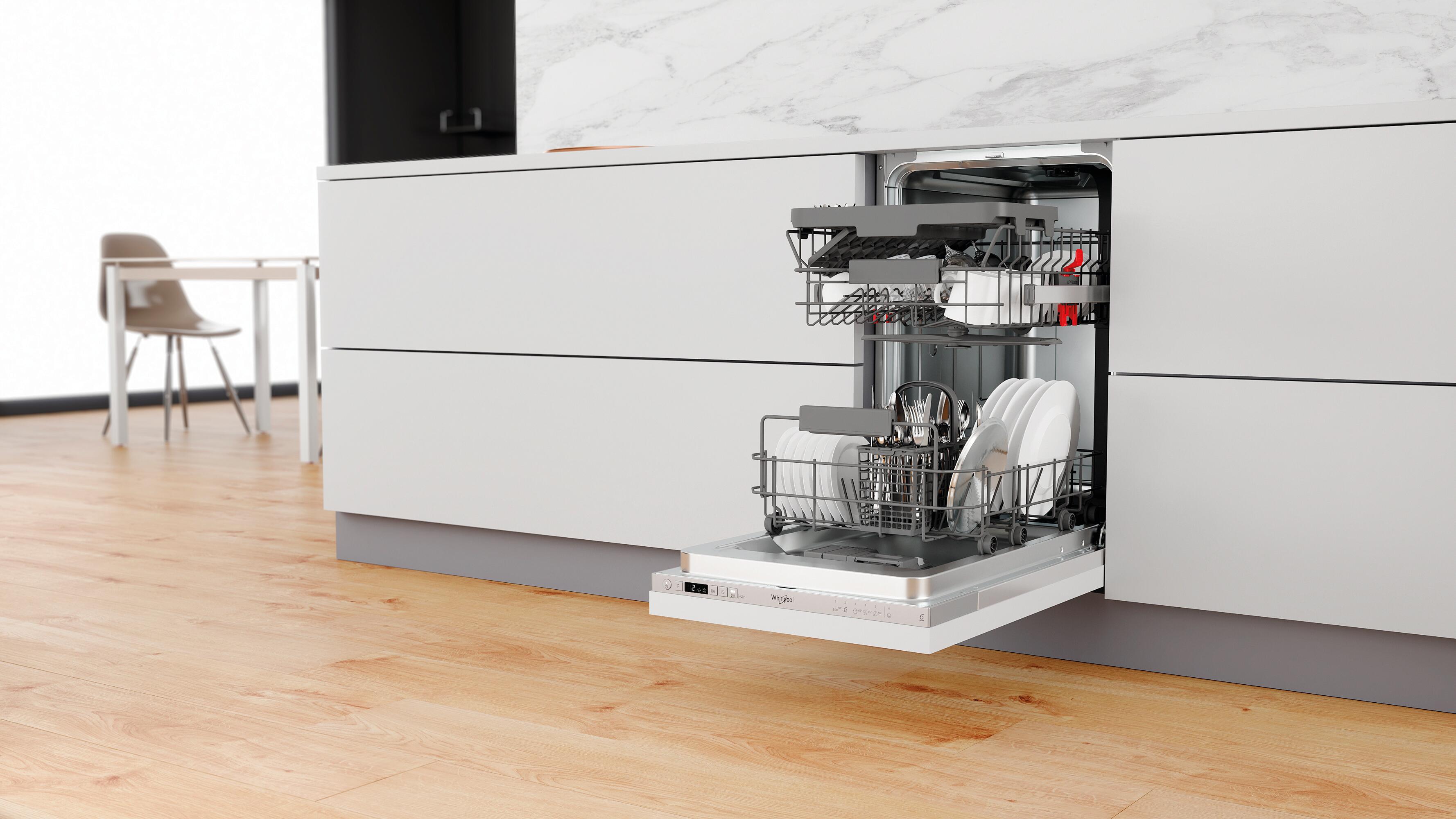 Lavavajillas integrable WHIRLPOOL WSIC 3M27 C 10 cubiertos 6 programas con inicio diferido blanco 45cm clase E - 4