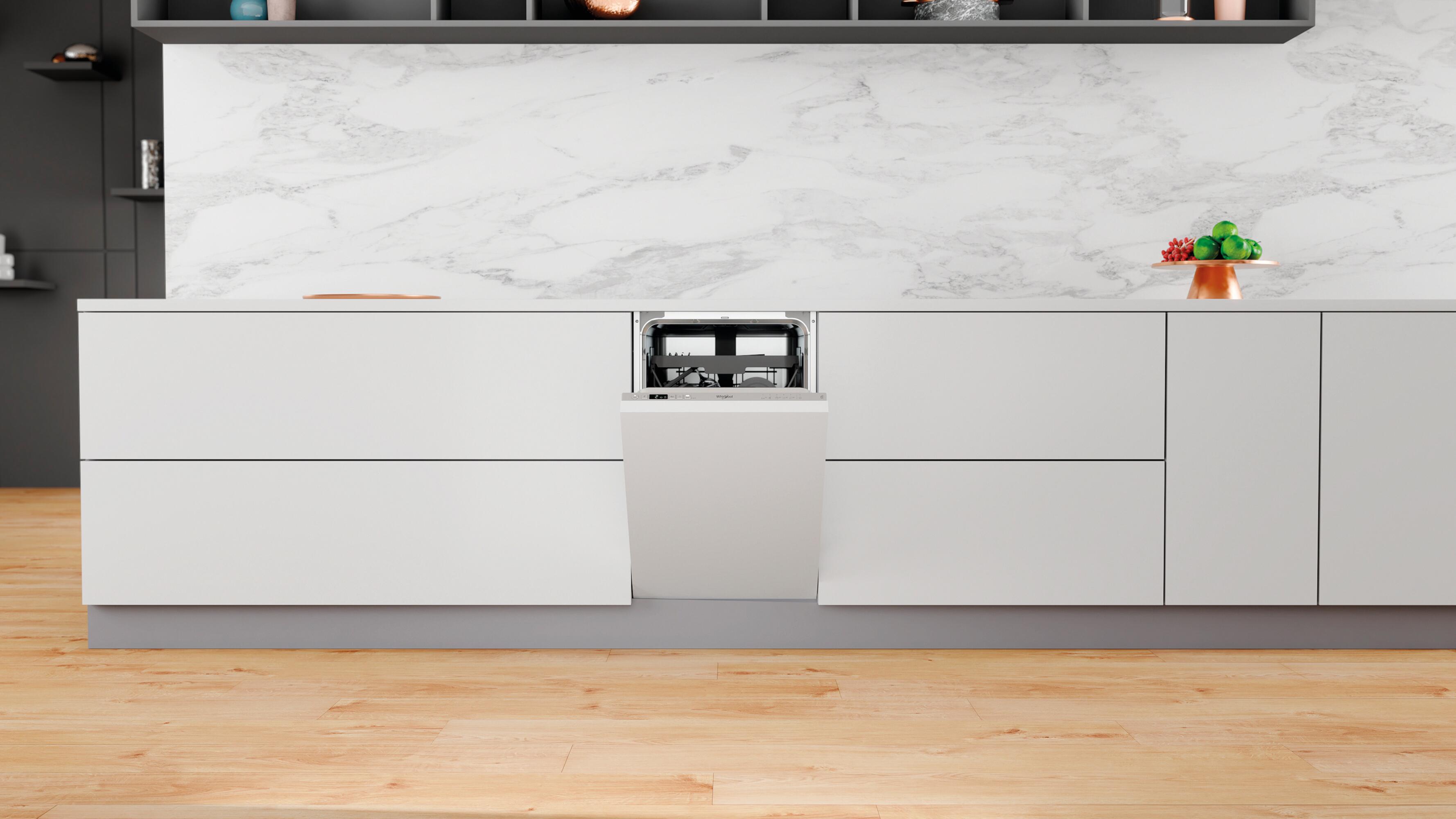 Lavavajillas integrable WHIRLPOOL WSIC 3M27 C 10 cubiertos 6 programas con inicio diferido blanco 45cm clase E - 3