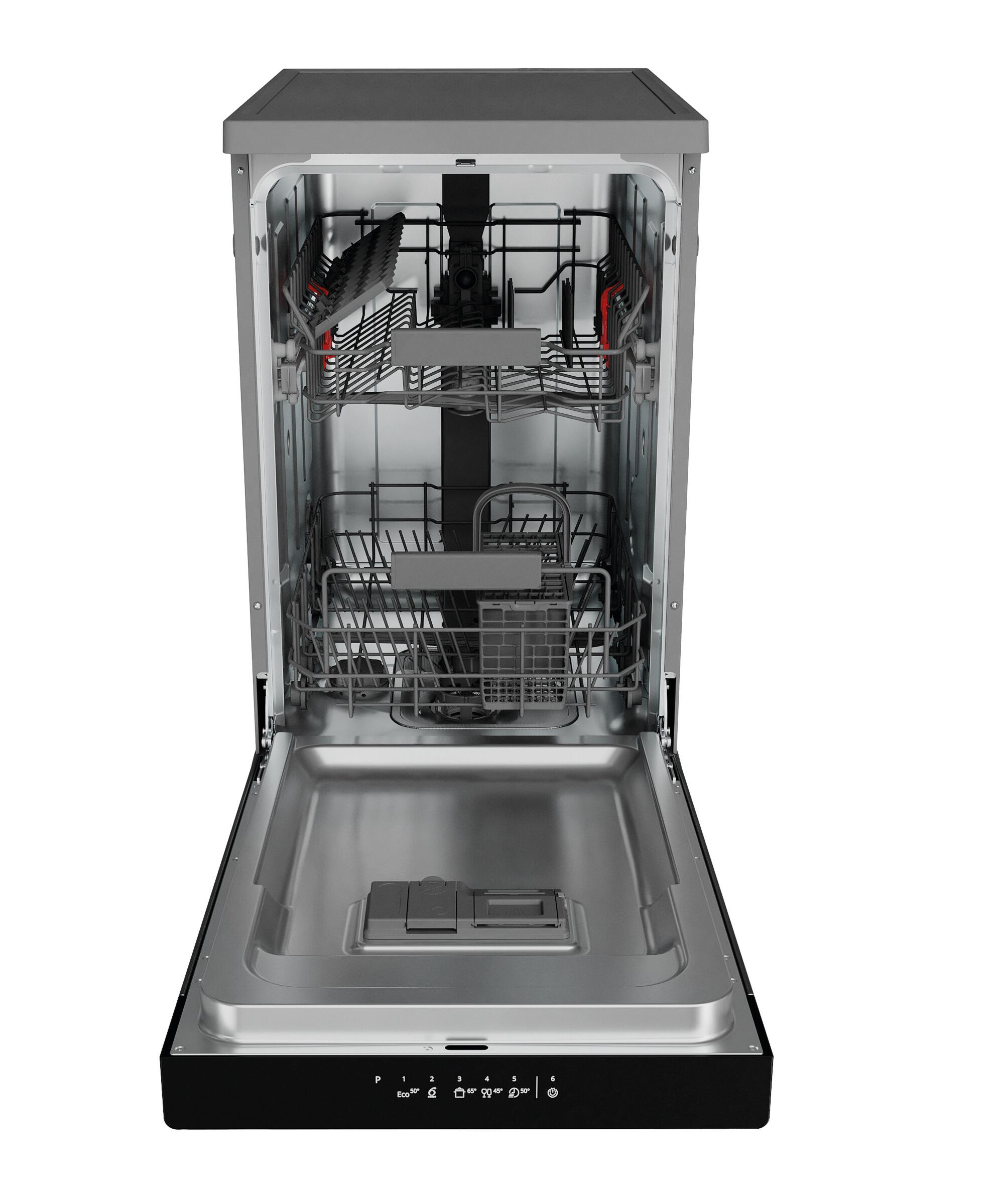 Lavavajillas WHIRLPOOL WSFC 3M27 X 10 cubiertos 6 programas con inicio diferido inox 45cm clase E - 2