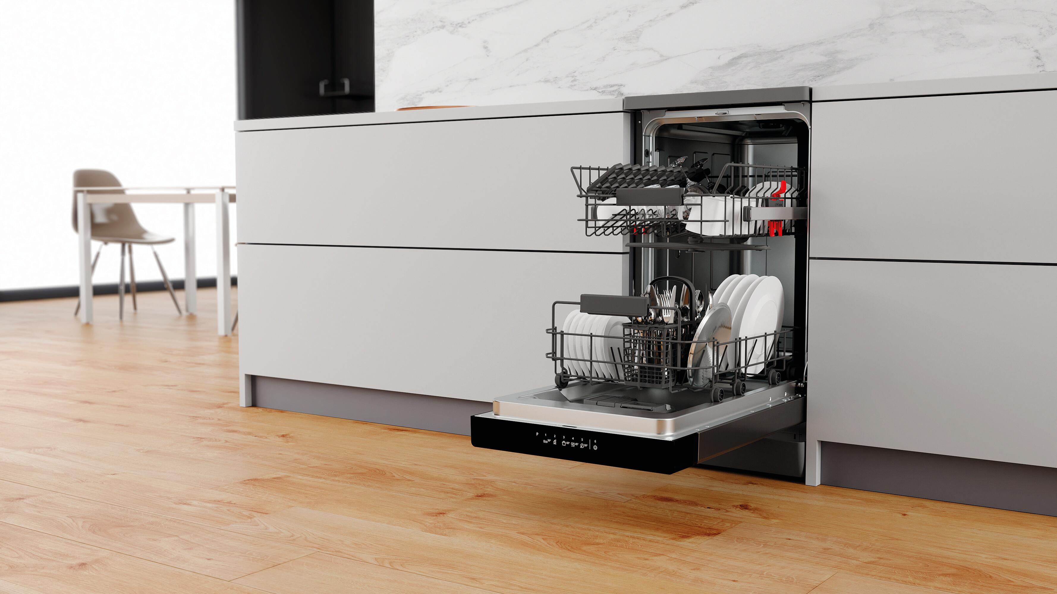 Lavavajillas WHIRLPOOL WSFC 3M27 X 10 cubiertos 6 programas con inicio diferido inox 45cm clase E - 5