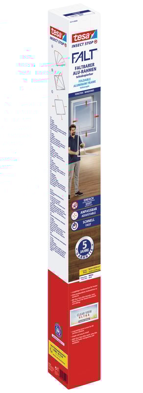 Moskitiera do okna teleskopowa ramowa czarna 140x140 cm