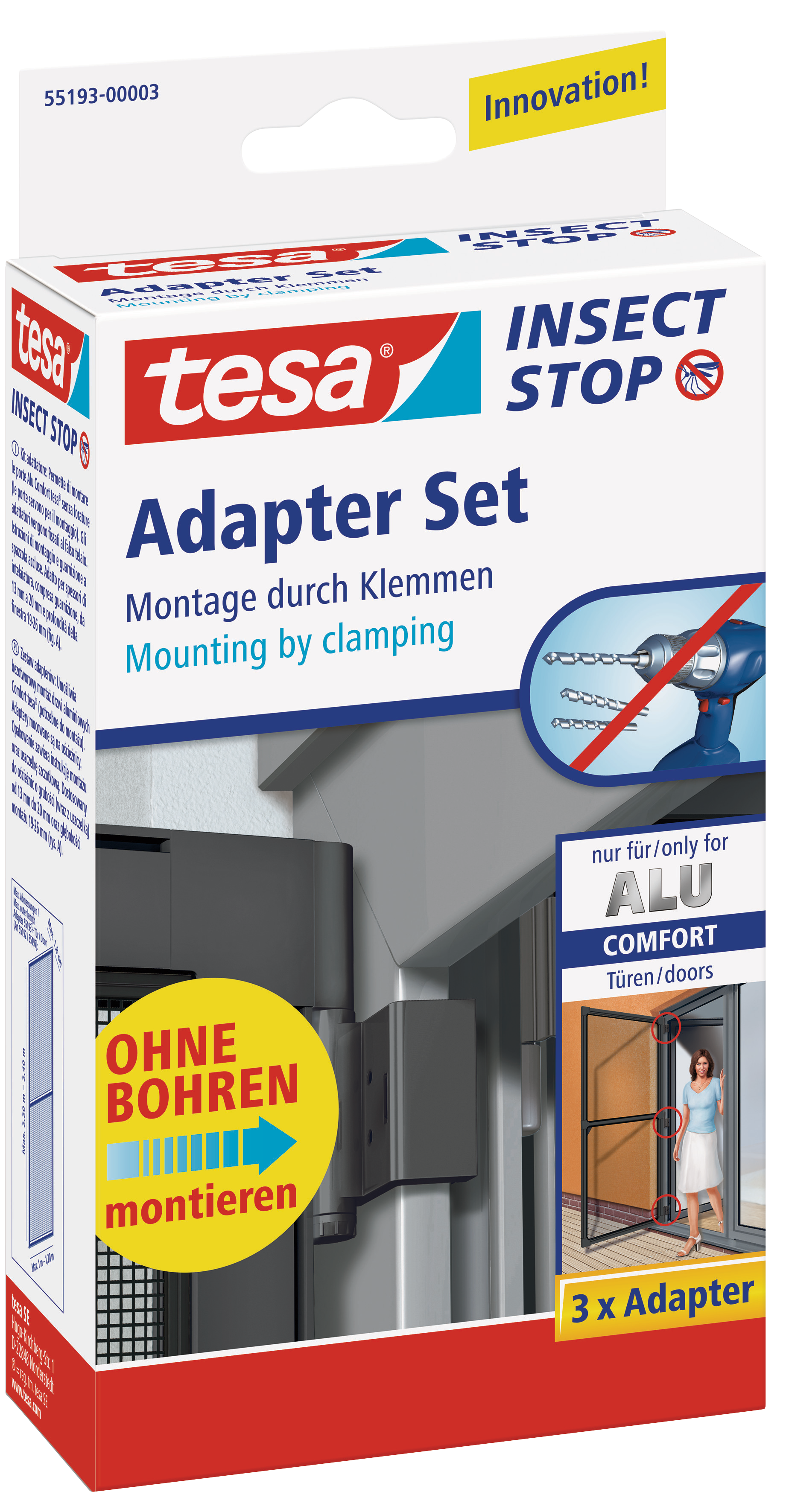 Adapter do ram moskitiery aluminiowej Comfort Tesa