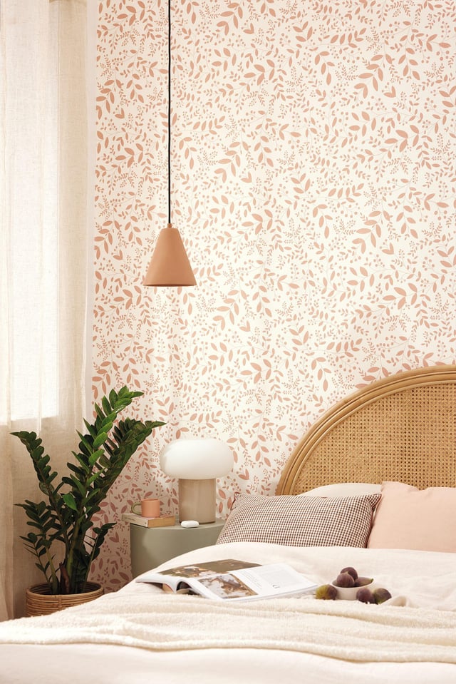 Papier peint intissé Green life sympathy vieux rose