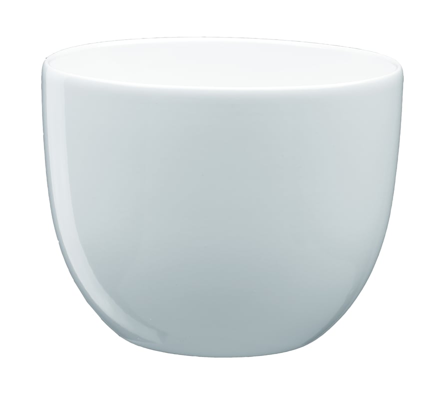 Doniczka ceramiczna Baryłka śr.16 cm biała eko