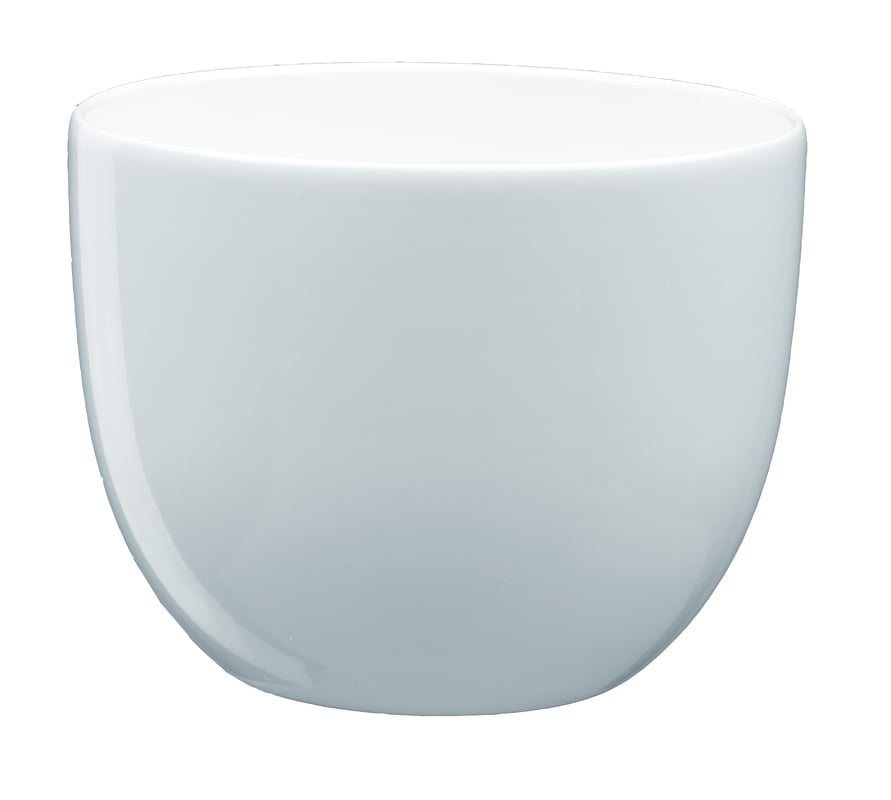 Doniczka ceramiczna Baryłka śr.19 cm biała eko