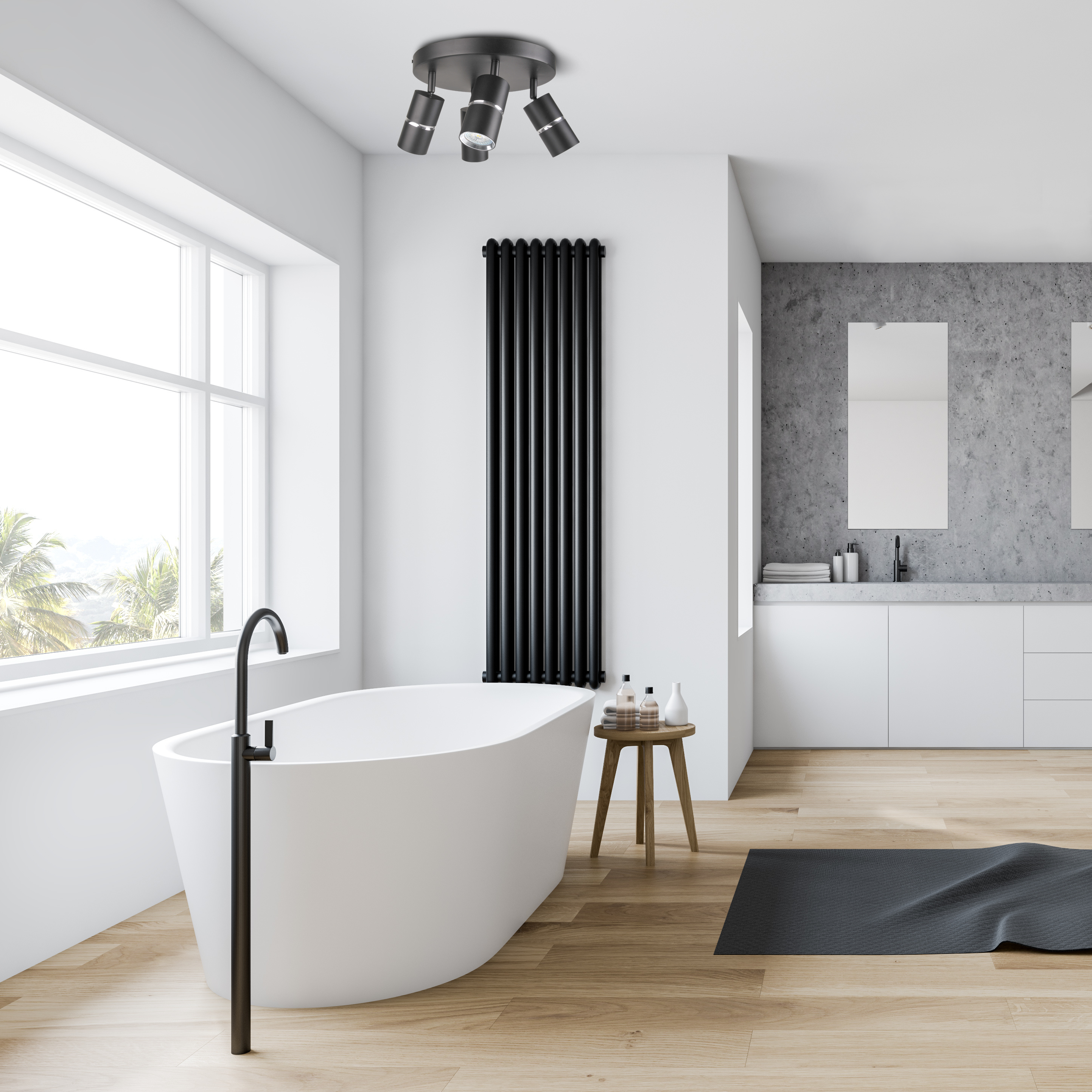 Plafon Bamboo czarna 4 x GU10 Goldlux - 2